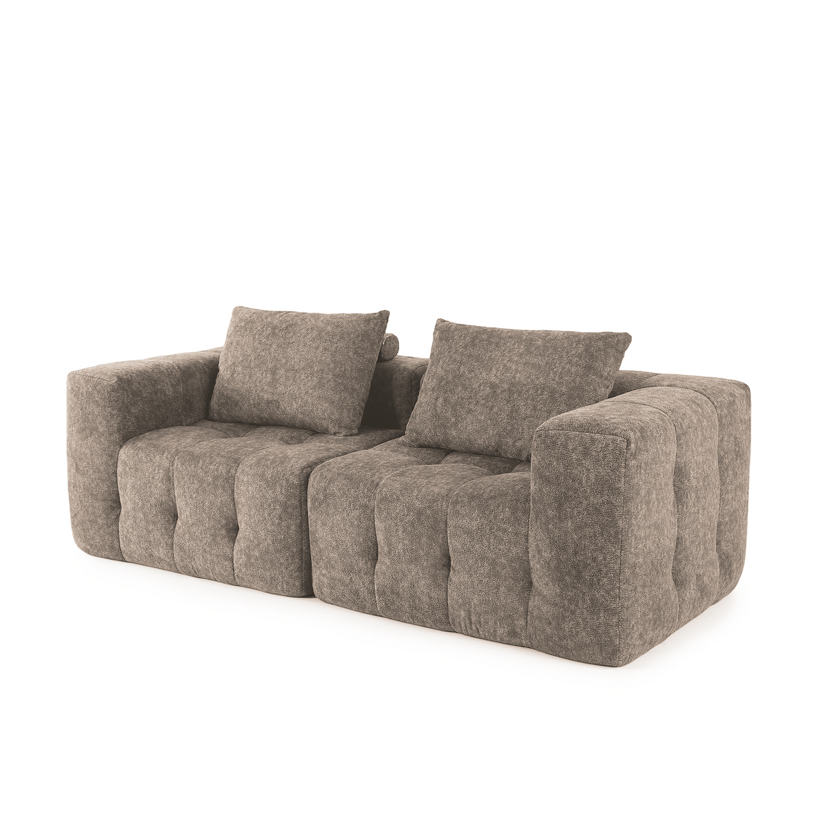 HomeMiYN Pack of 2 Modular Chenille Boneless Sofa No Assembly Required