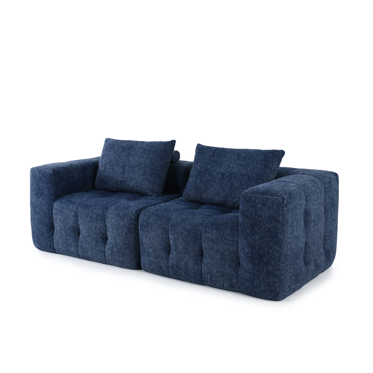 HomeMiYN Pack of 2 Modular Chenille Boneless Sofa No Assembly Required