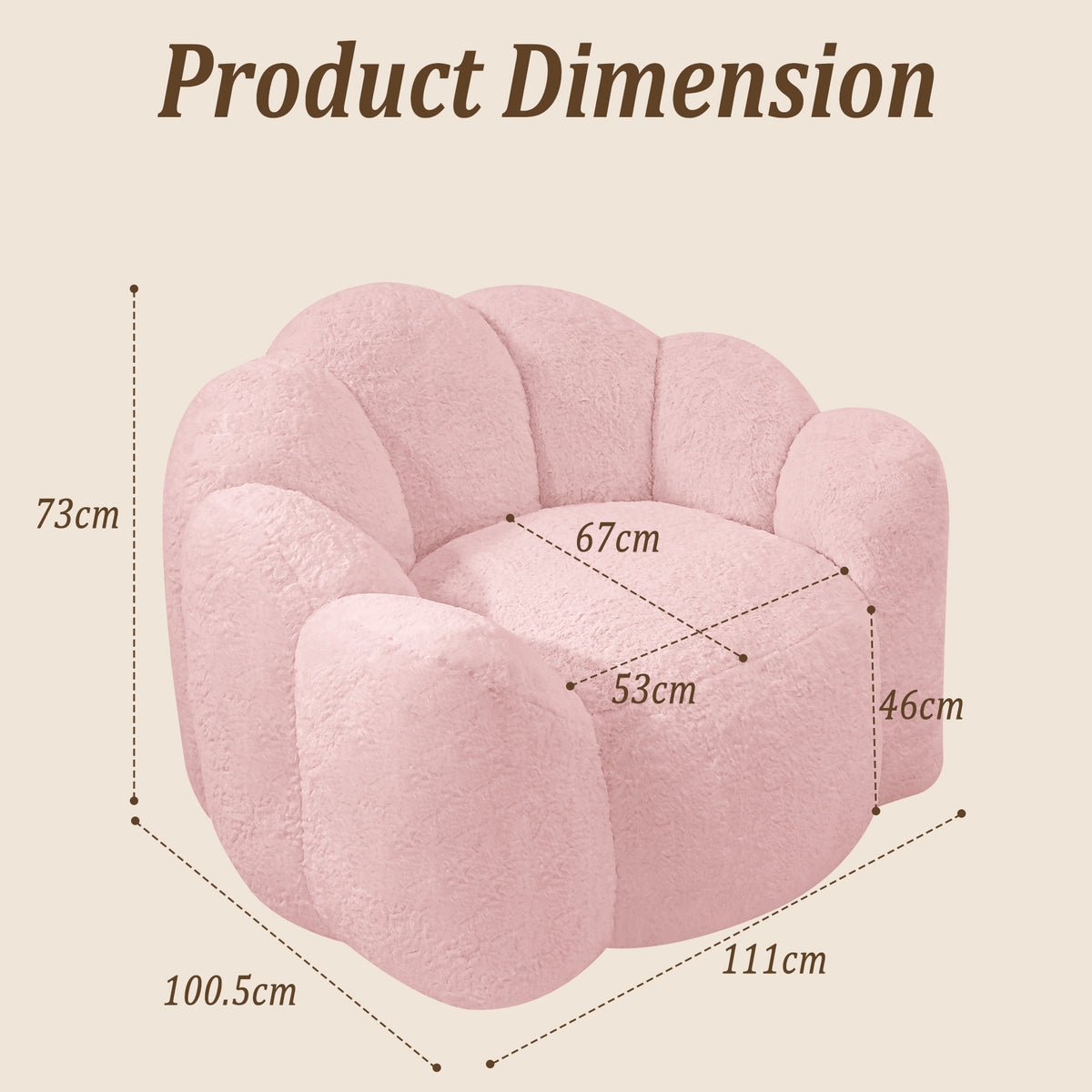 HomeMiYN Flower Shaped Bean Bag Chair for Adults