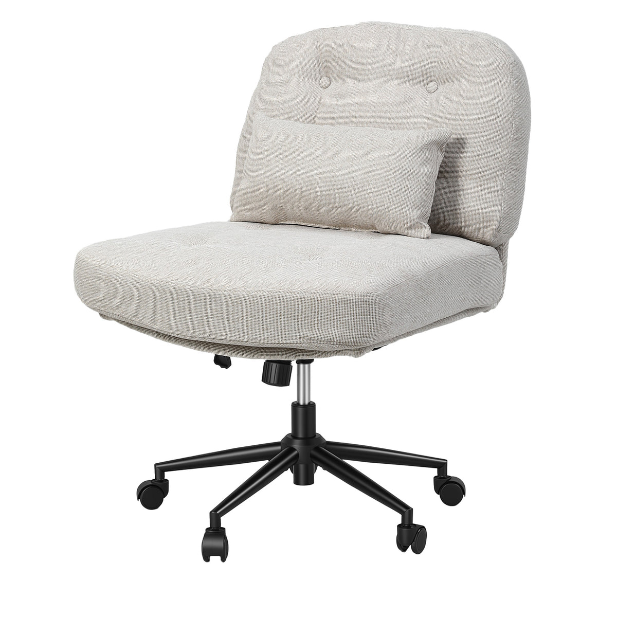 HomeMiYN Adjustable Armless Office Chair, Swivel Back Design