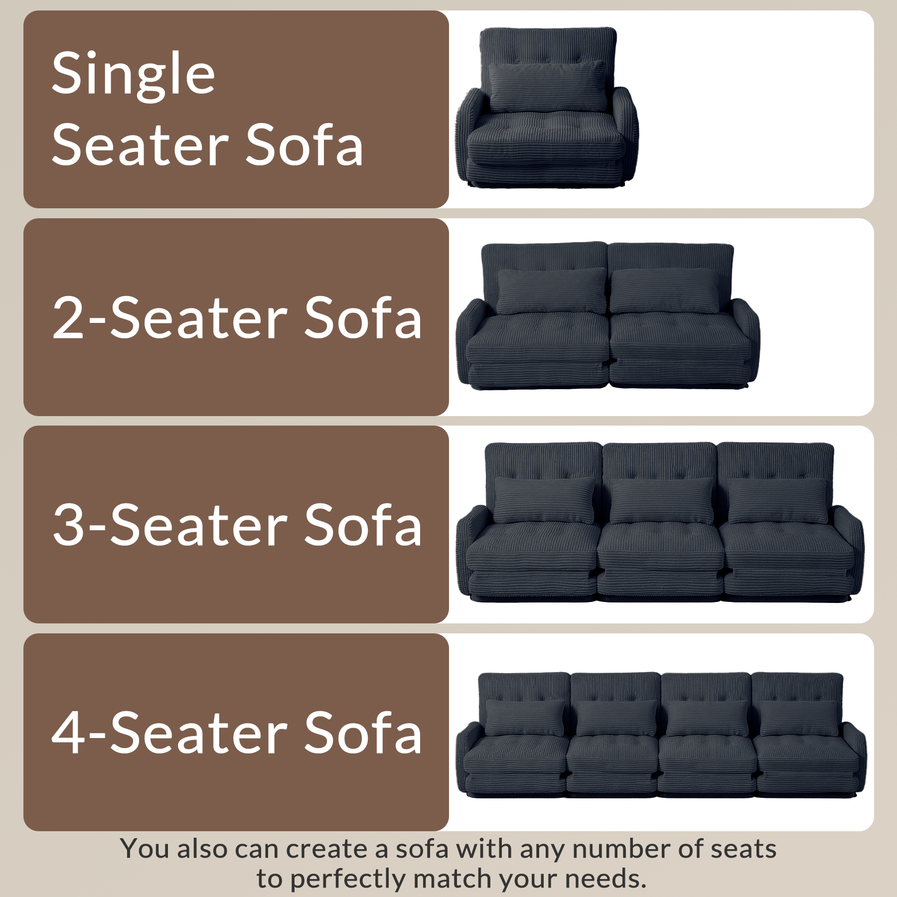 HomeMiYN Folding Sofa Bed in grey color #color_Grey