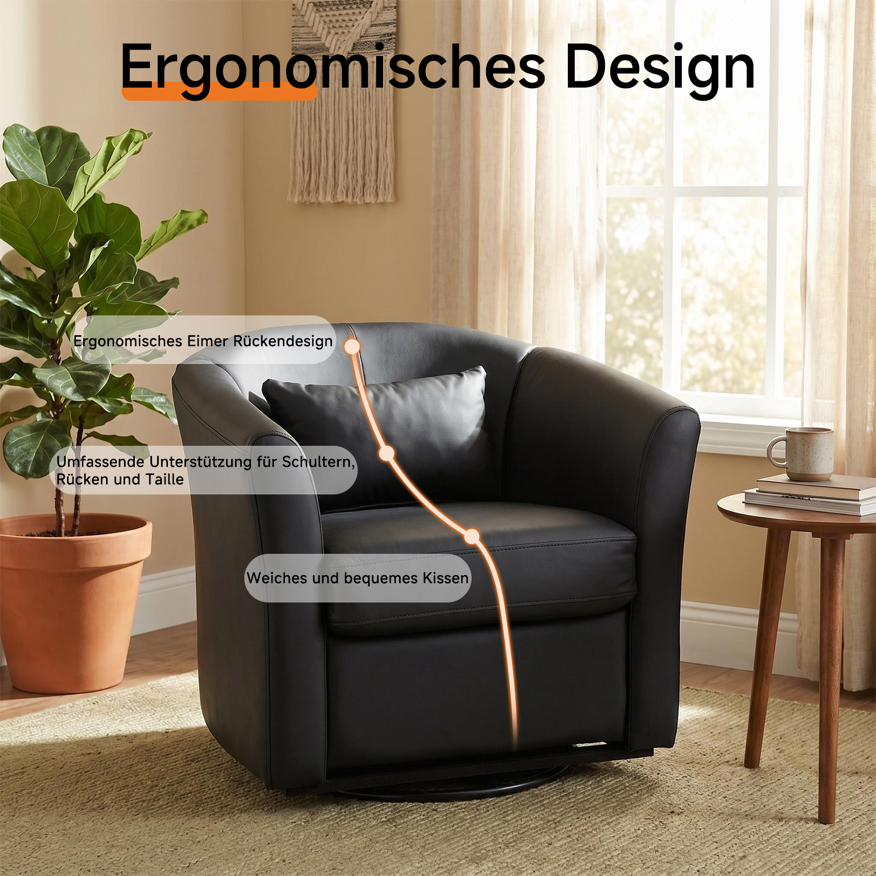Leather Tub Chair