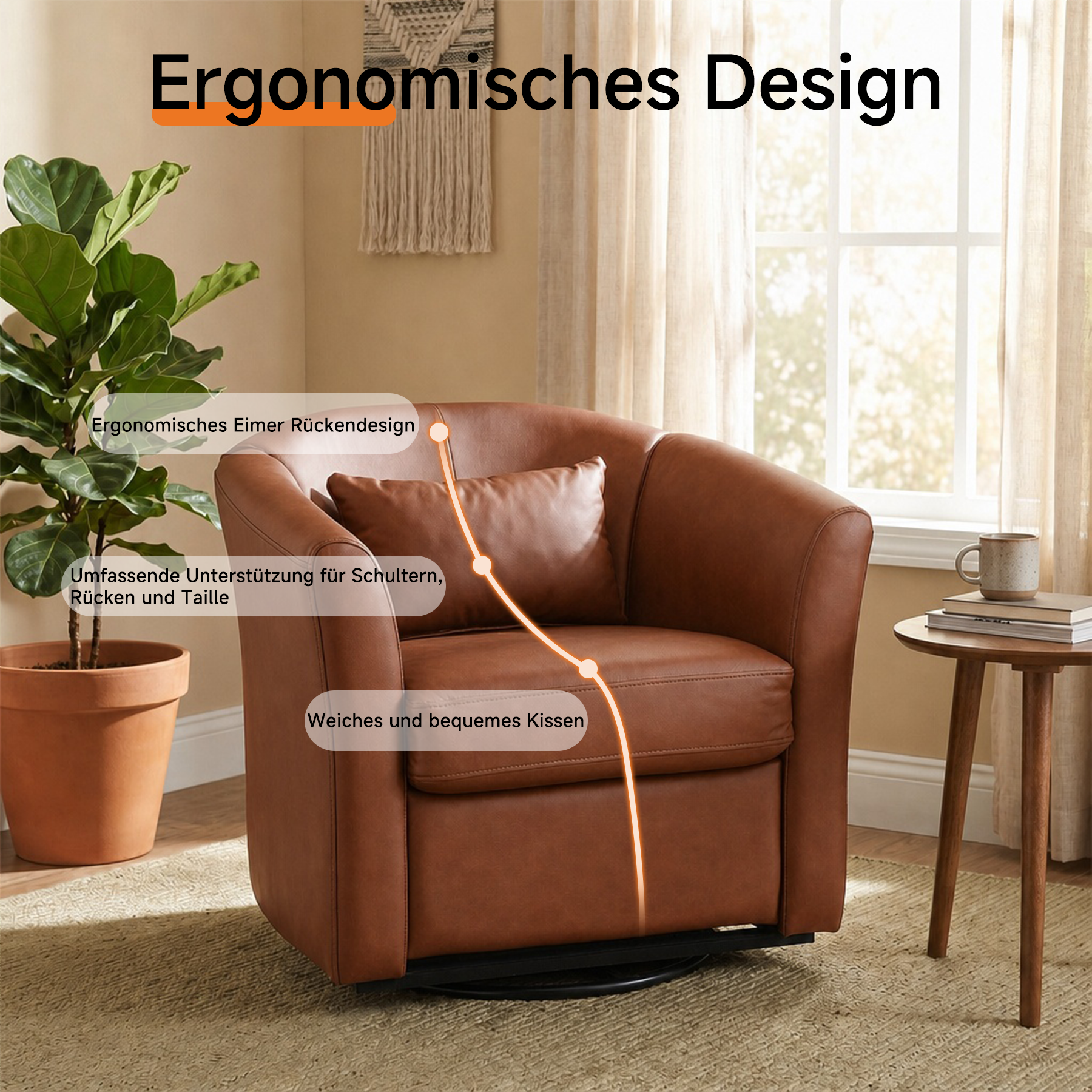 Leather Tub Chair