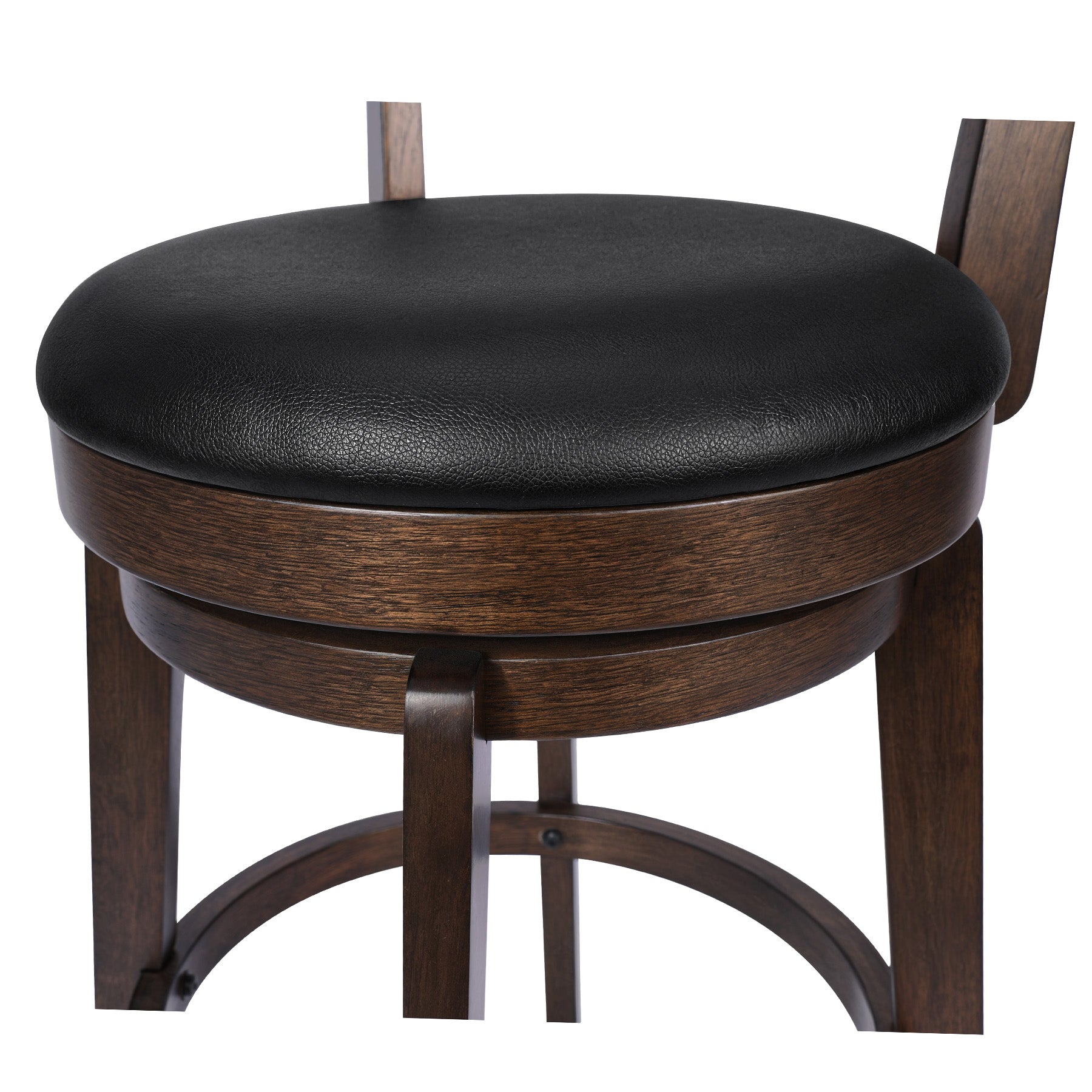 Modern Swivel Bar Stool with Classic Wood Slat Back #backrest_Vertical Slat