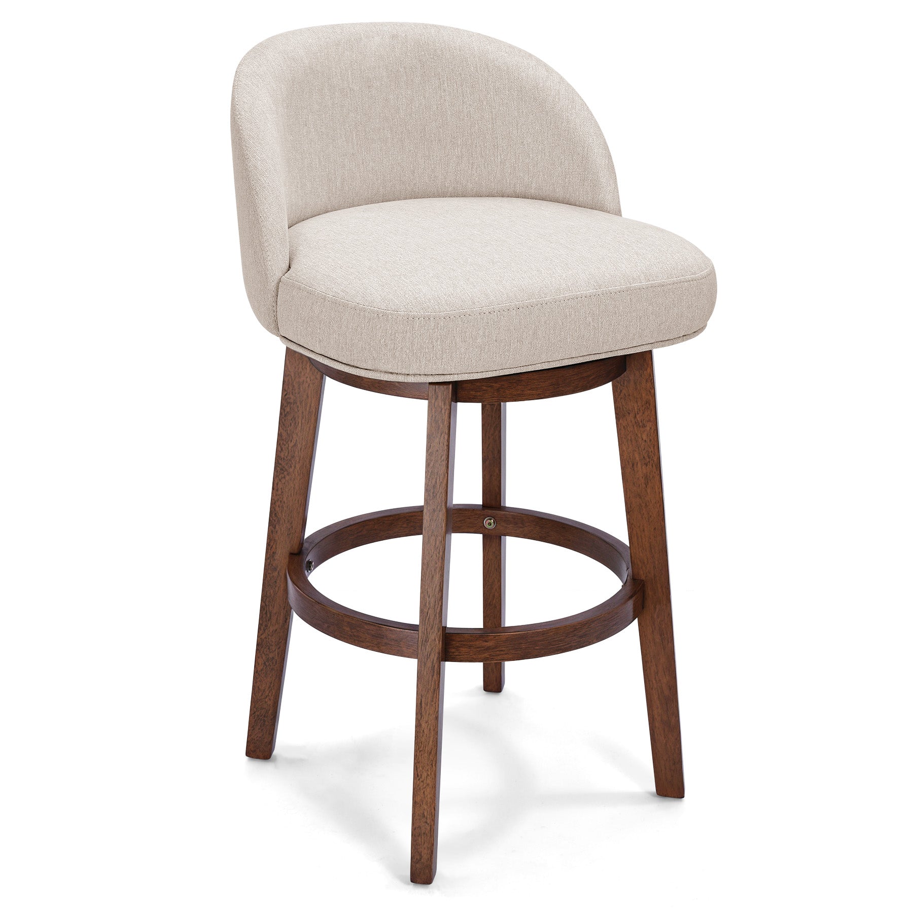 Modern Swivel Bar Stool #base-shape_Round Base #color_Dove Gray