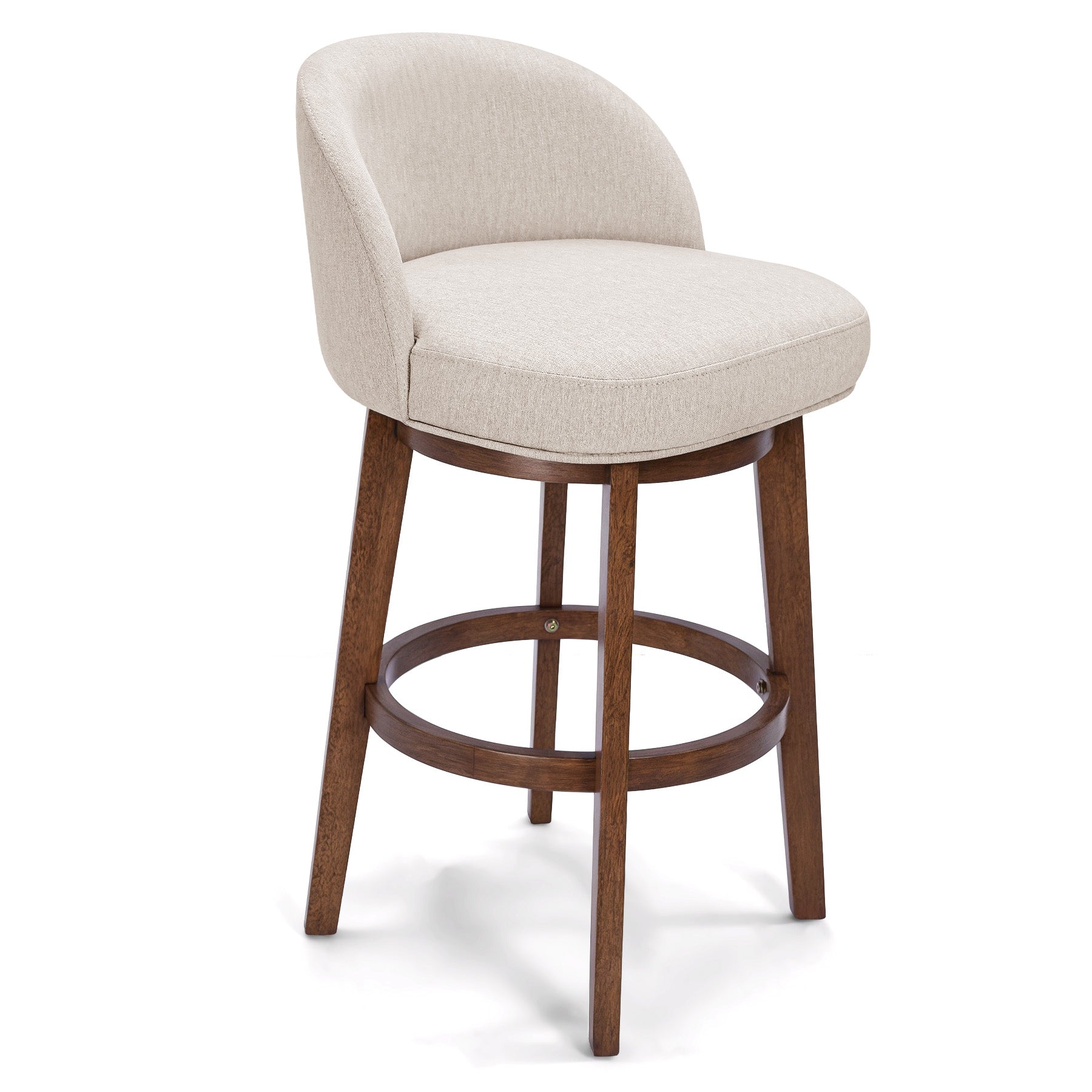 Modern Swivel Bar Stool #base-shape_Round Base #color_Dove Gray