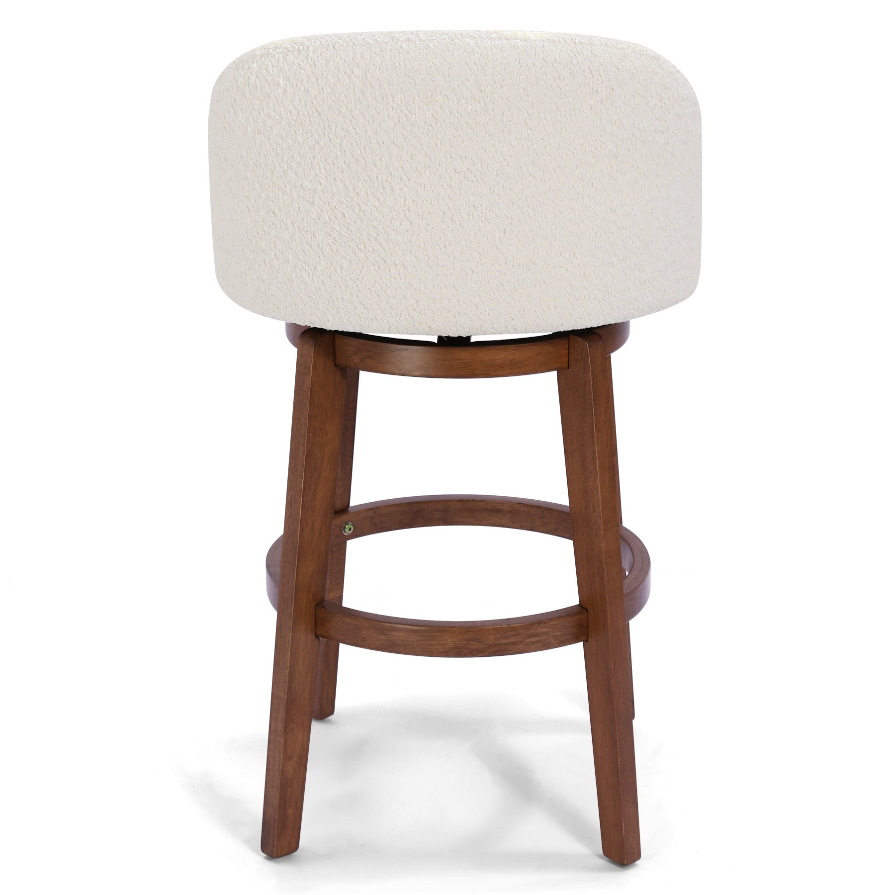 Modern Swivel Bar Stool #base-shape_Round Base #color_Monaco Cream