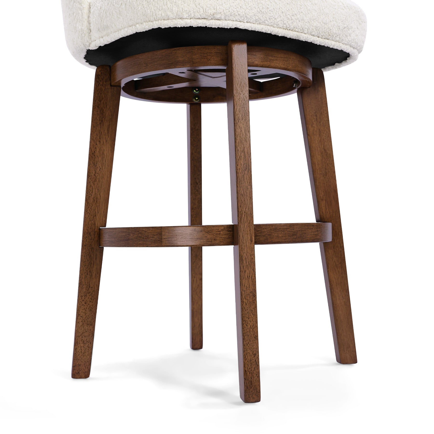 Modern Swivel Bar Stool #base-shape_Round Base #color_Monaco Cream