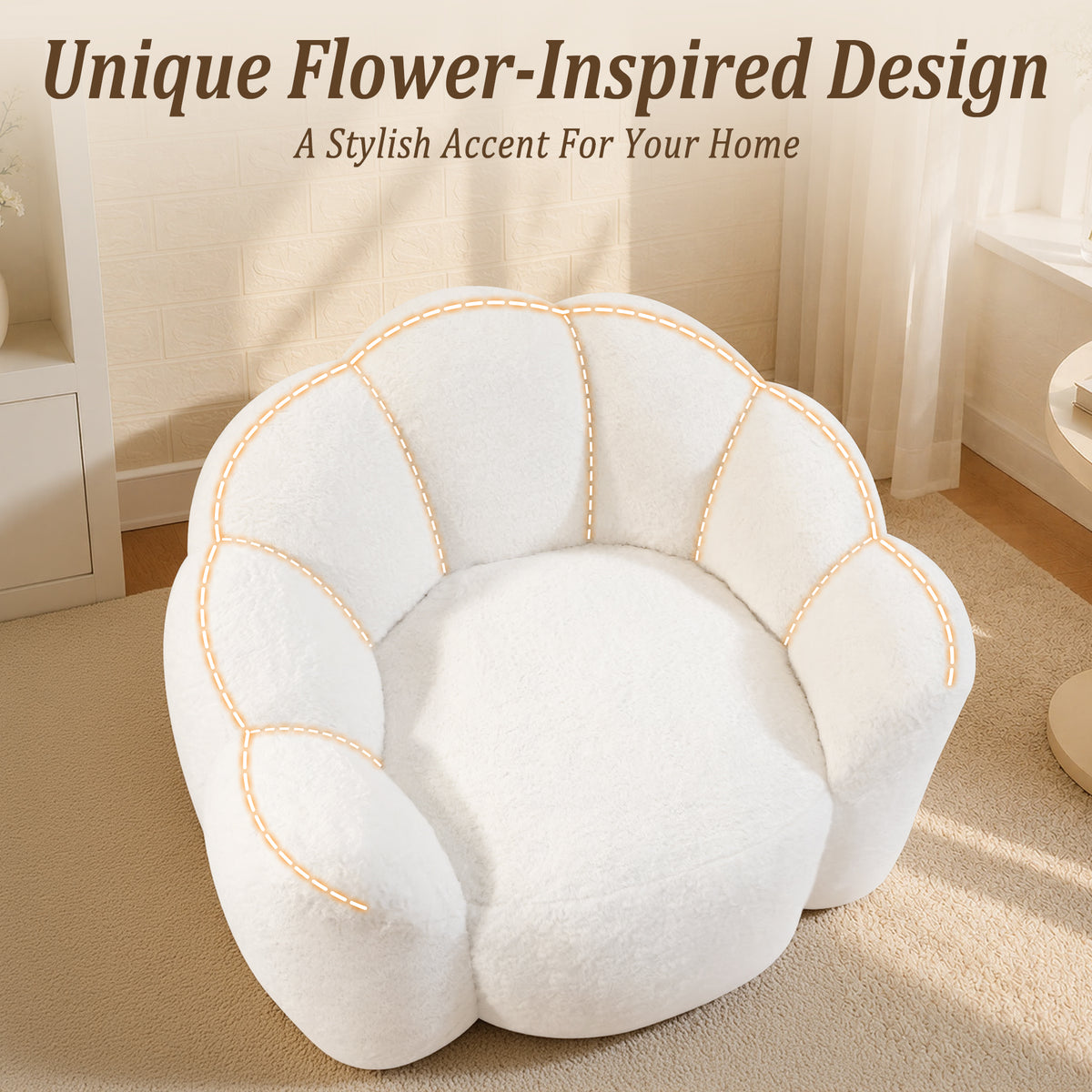 HomeMiYN Flower Shaped Bean Bag Chair for Adults