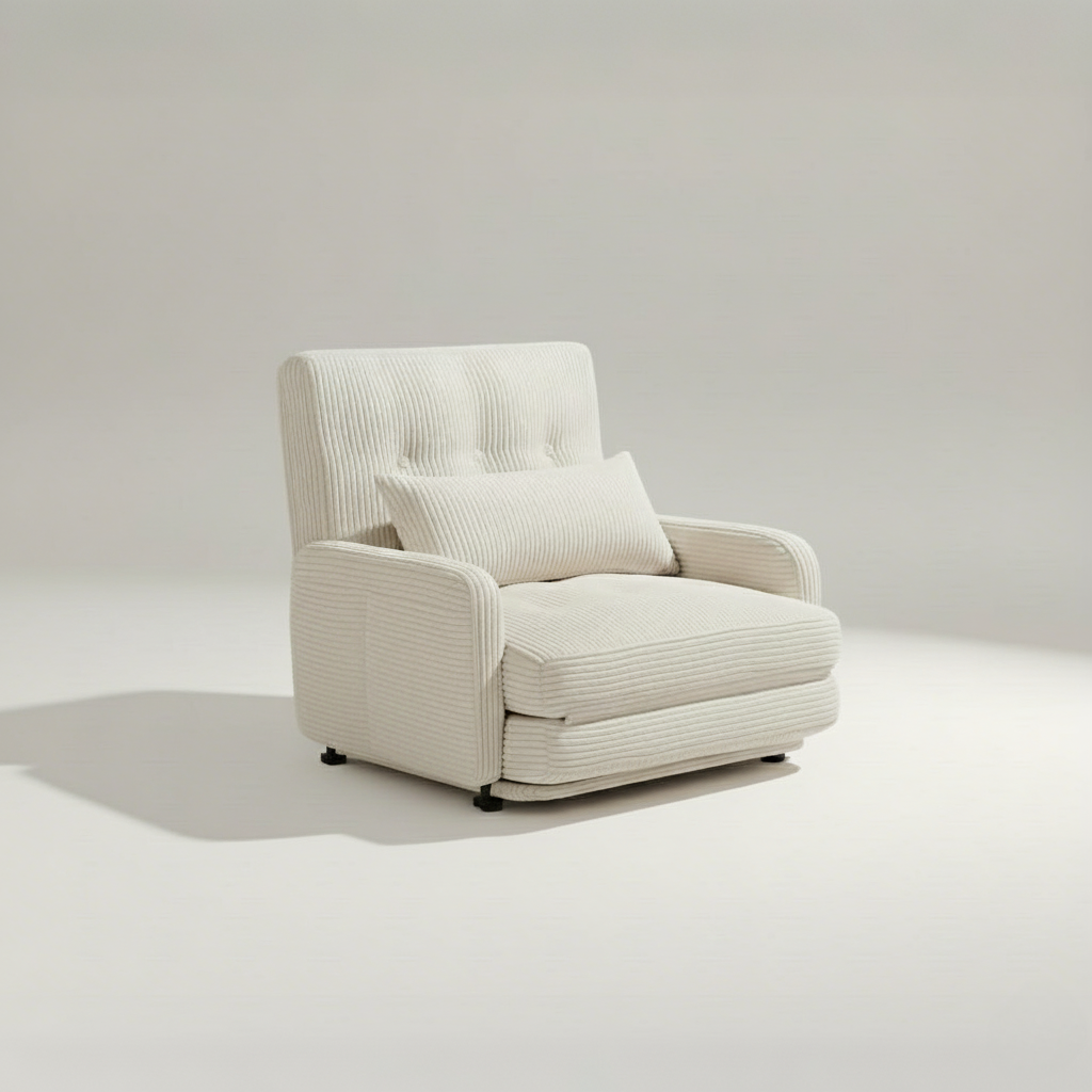 HomeMiYN Folding Sofa Bed in beige color #color_Beige