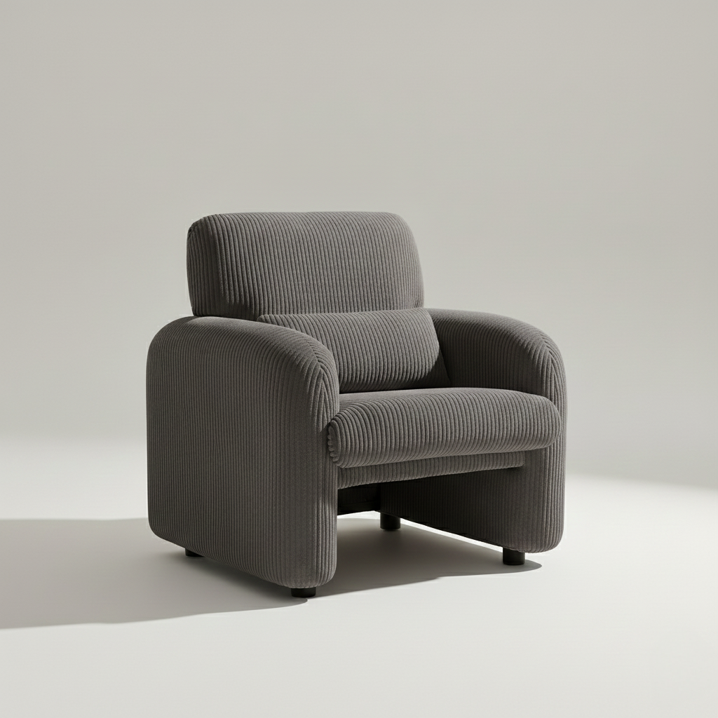 HomeMiYN Accent Chair in grey color #color_Grey