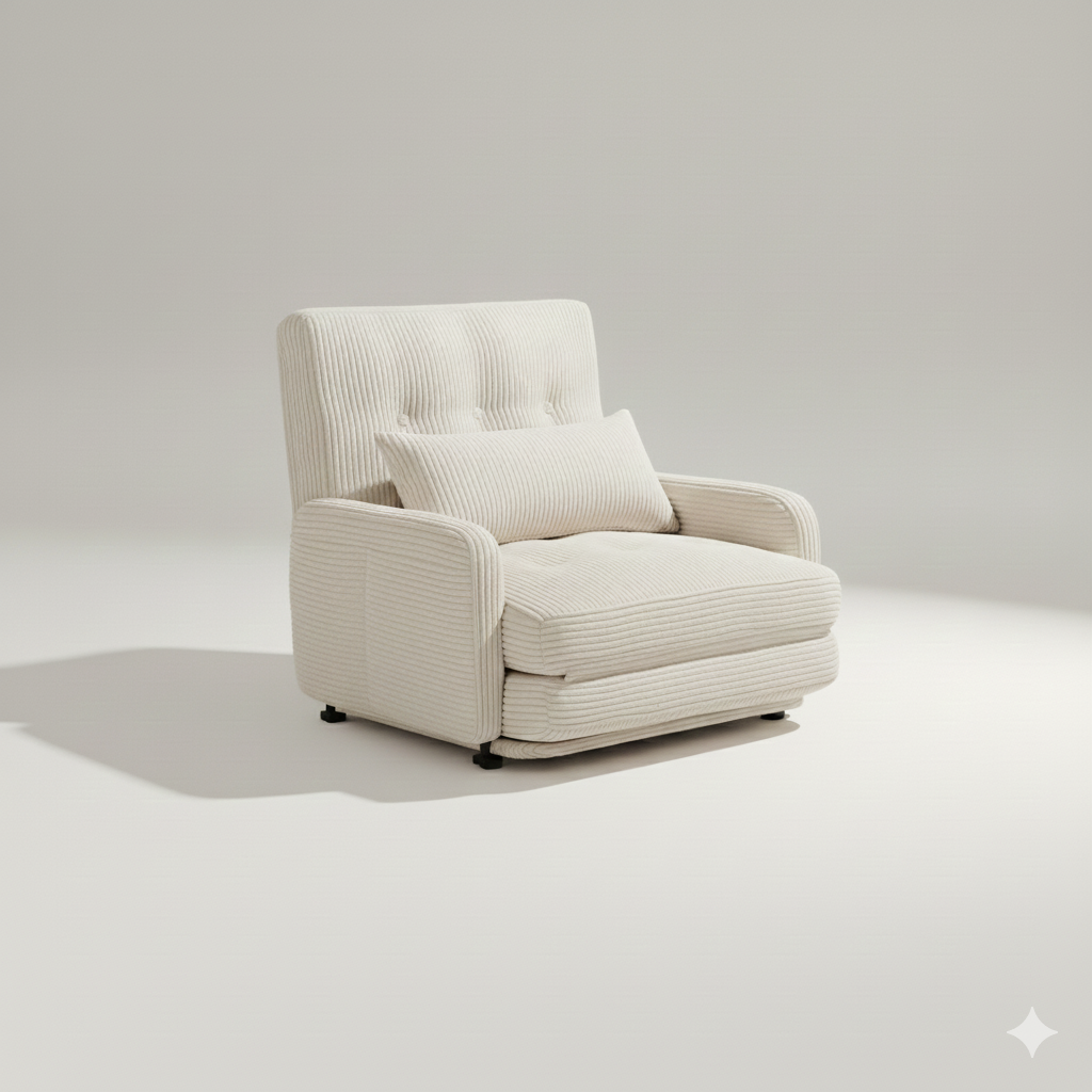 HomeMiYN Folding Sofa Bed, With 5-Position Adjustable Back Support