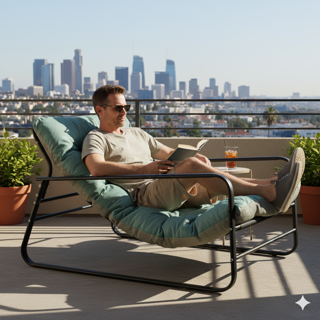 Outdoor Steel Pipe Sofa Tubular Steel Chair#color_Sage Green