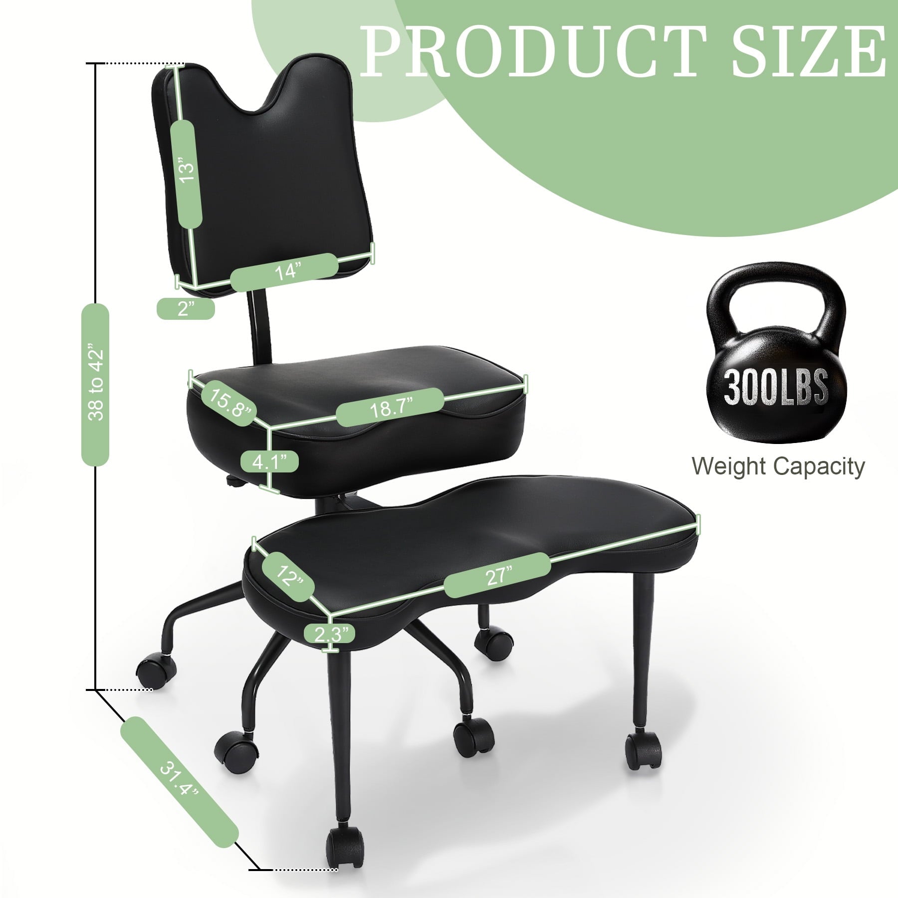 Cross Legged Office Chair with Wheels#color_Black