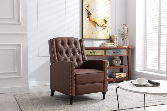 HomeMiYN Recliner Function Push Back Lounge Chair Living Room