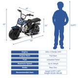 ORXYEARTH Mini Dirt Bike for Kids Gas Powered Dirt Pit Bikes Off-Road Motorcycle