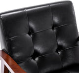 HomeMiYN Mid-Century Armchairs Retro Tufted Faux Leather Accent Chair 5 Colors