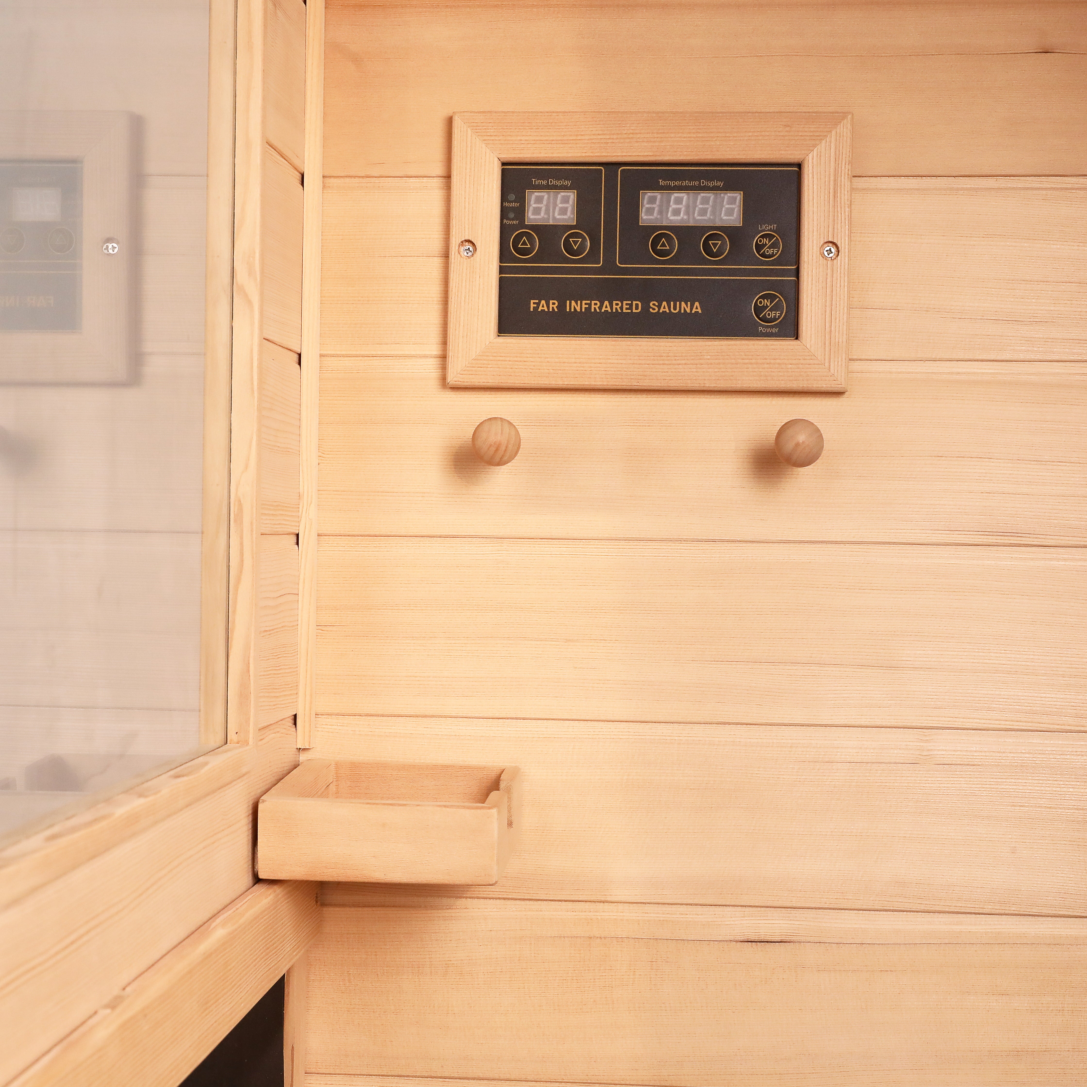 HomeMiYN 1 Single Person Indoor Bluetooth Compatible Low EMF FAR Infrared Sauna in Hemlock