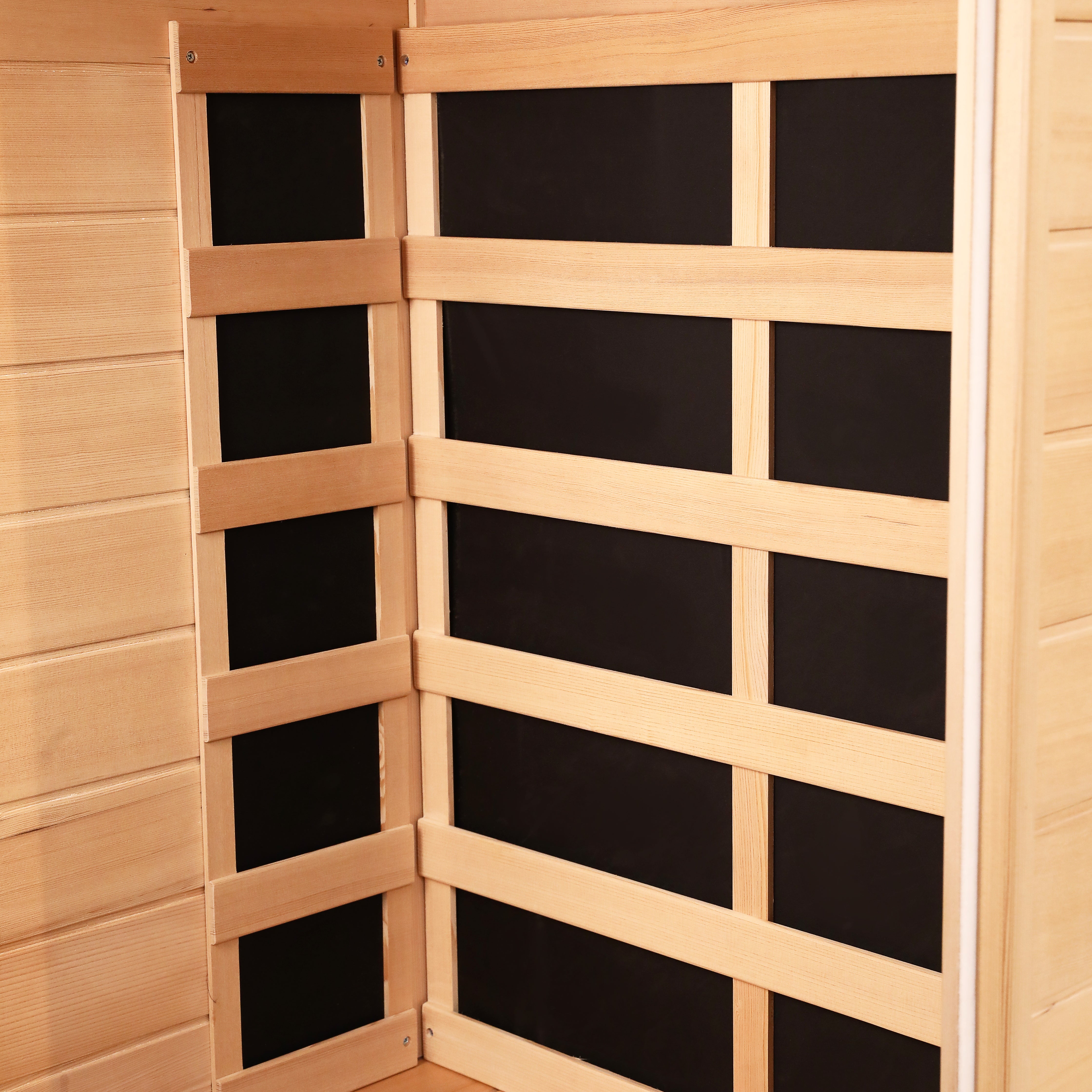 HomeMiYN 1 Single Person Indoor Bluetooth Compatible Low EMF FAR Infrared Sauna in Hemlock