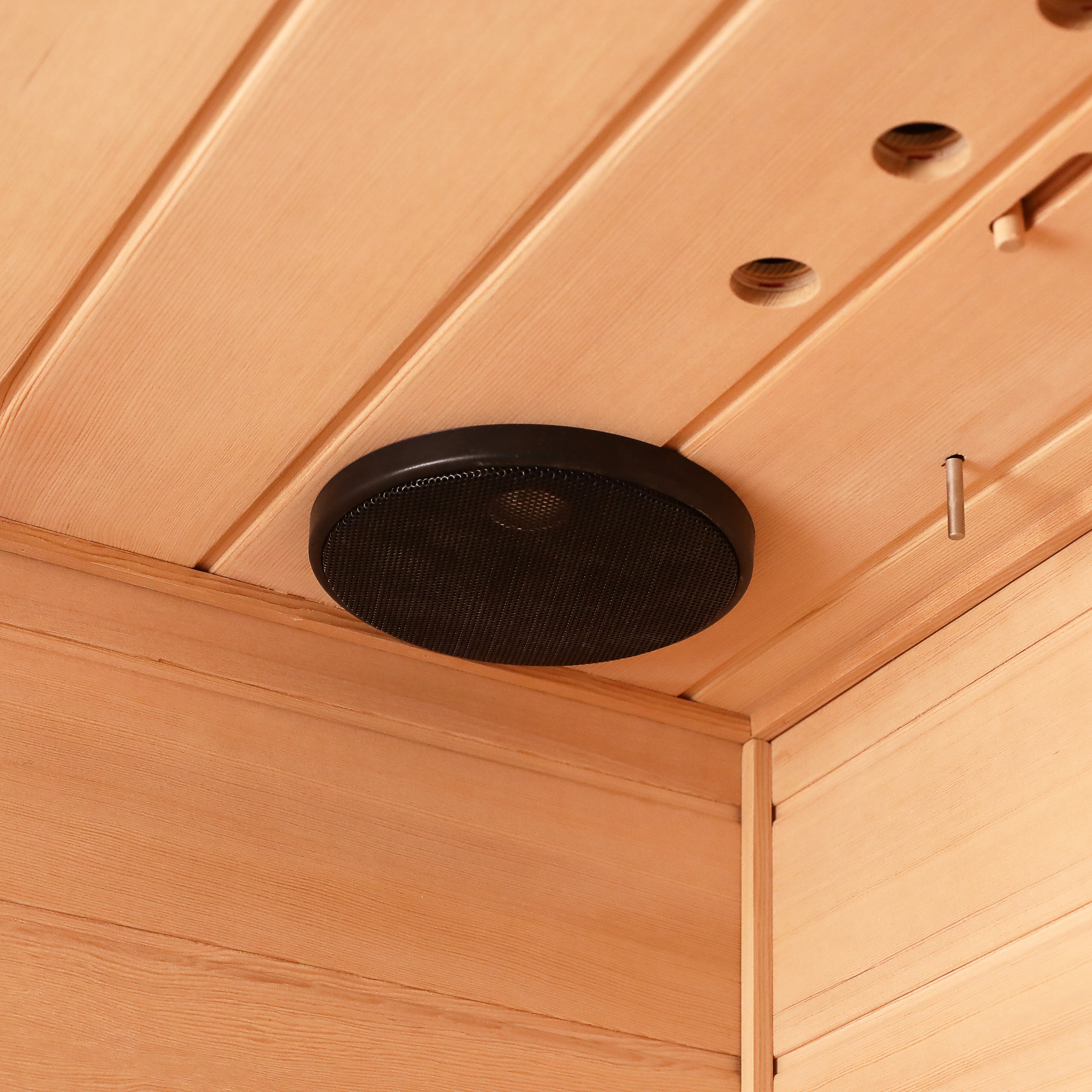 HomeMiYN 1 Single Person Indoor Bluetooth Compatible Low EMF FAR Infrared Sauna in Hemlock