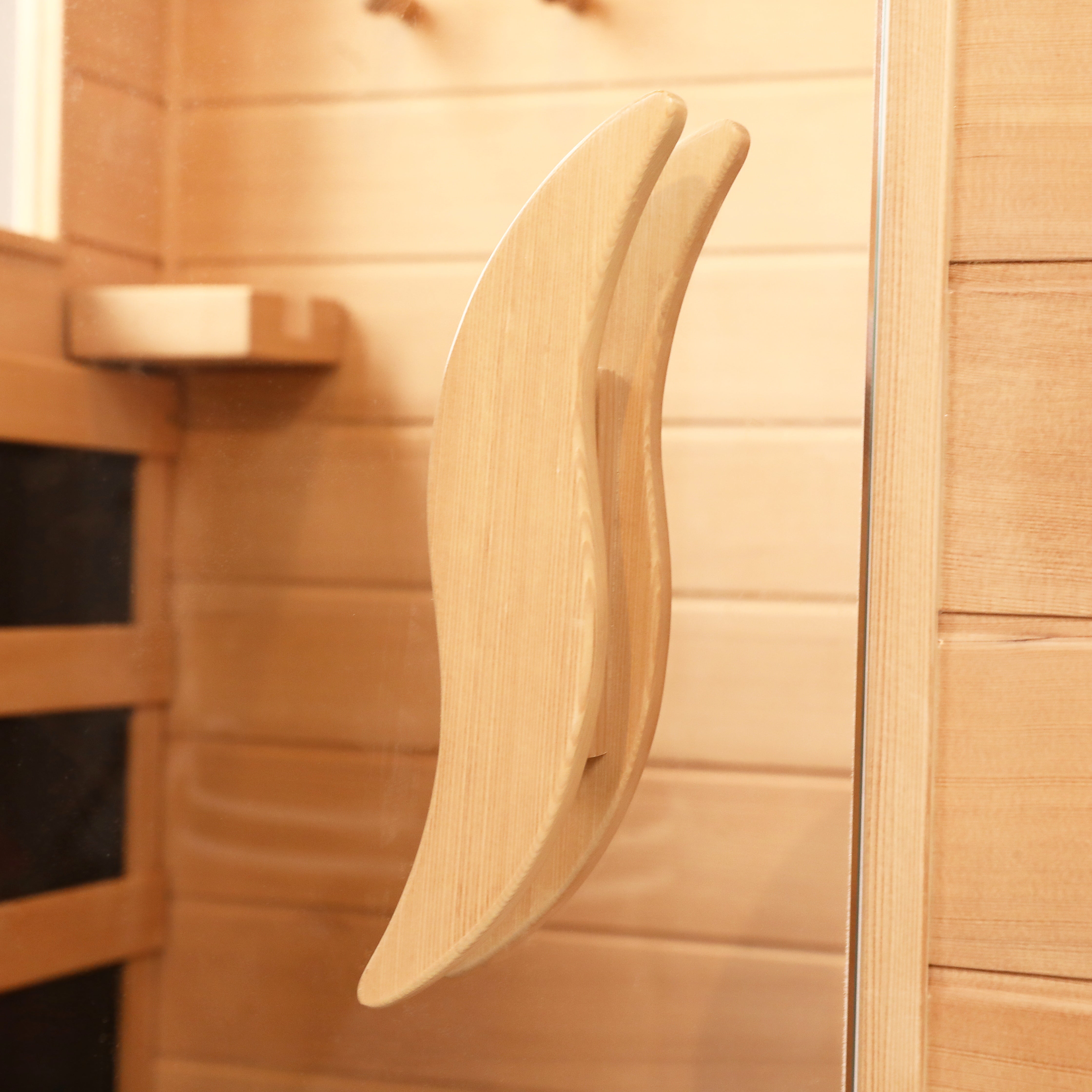 HomeMiYN 1 Single Person Indoor Bluetooth Compatible Low EMF FAR Infrared Sauna in Hemlock