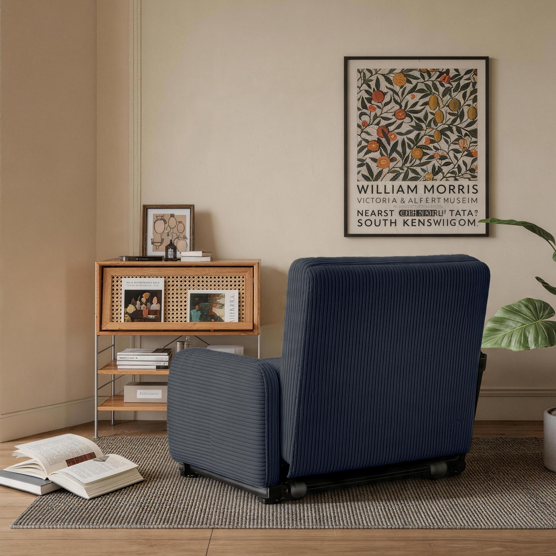 HomeMiYN Folding Sofa Bed in grey color #color_Grey