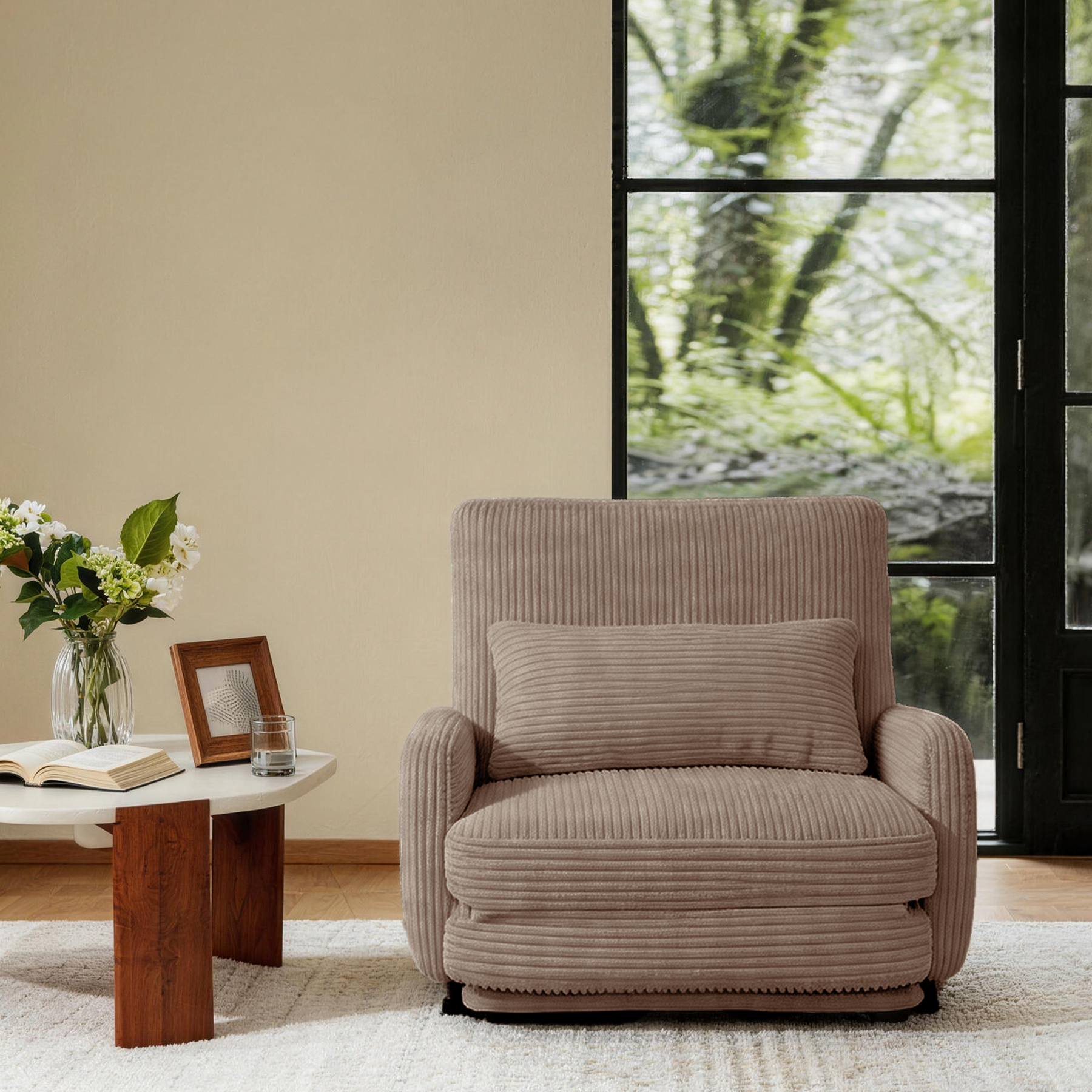 HomeMiYN Folding Sofa Bed in brown color #color_Brown