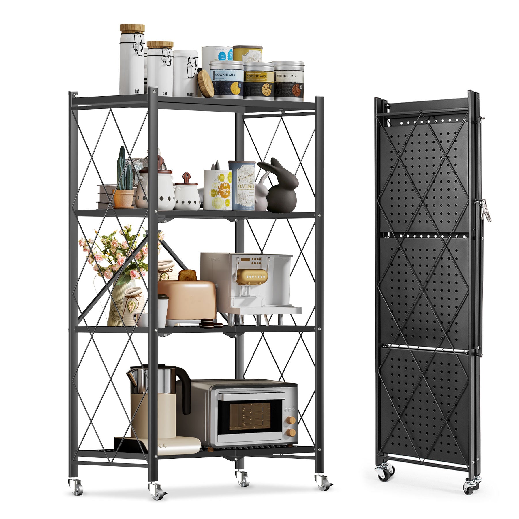 4-Tier Foldable Shelf