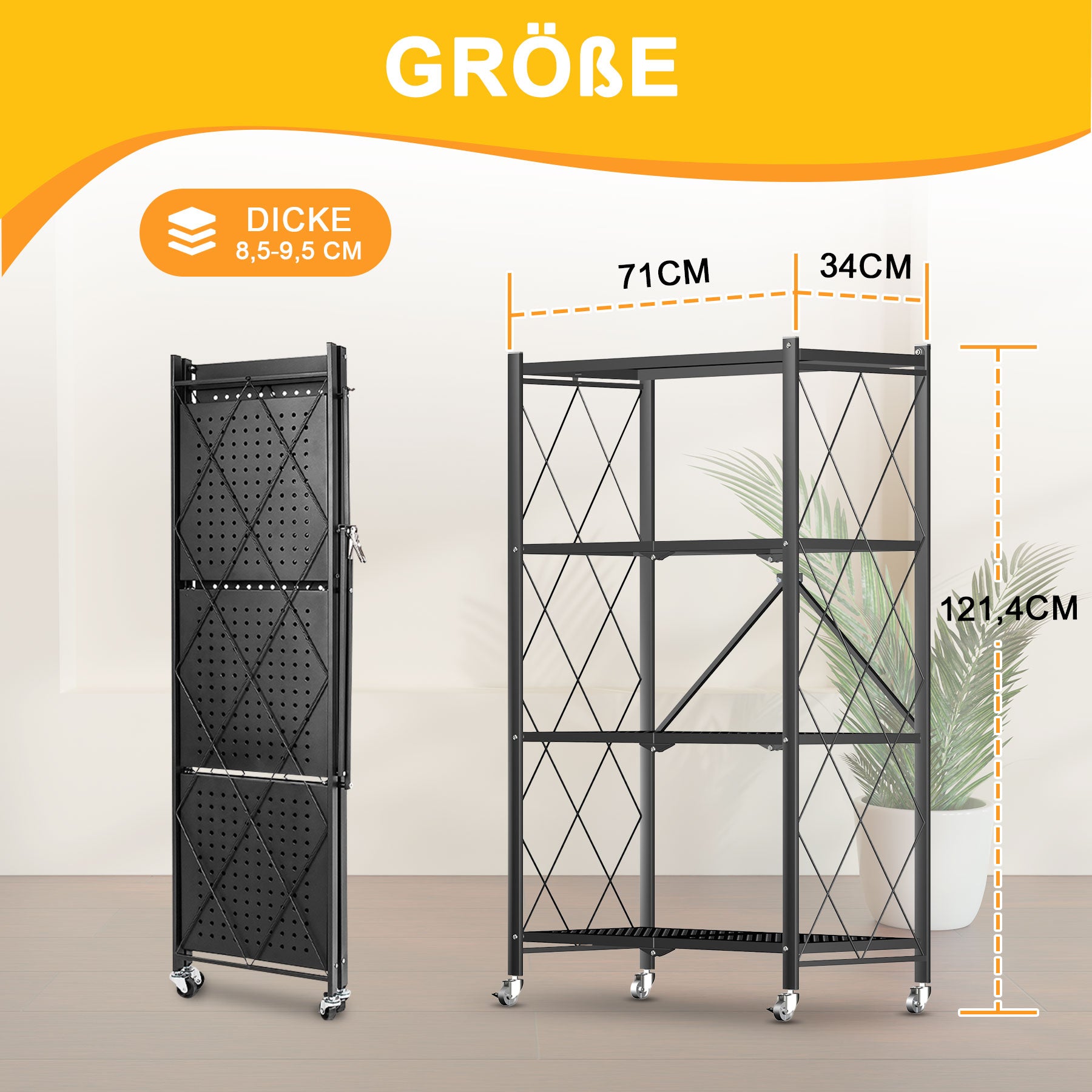 4-Tier Foldable Shelf