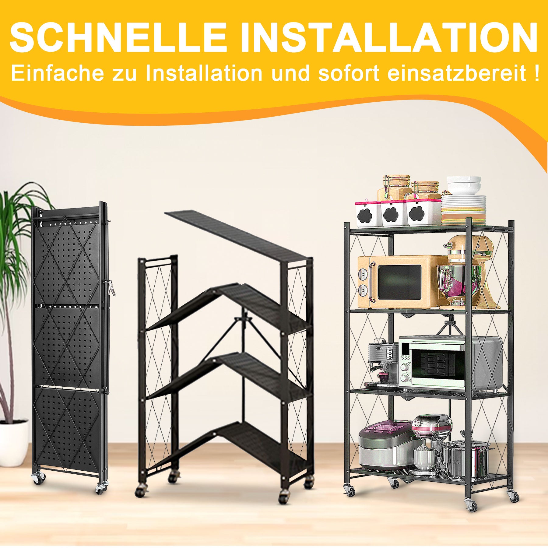 4-Tier Foldable Shelf