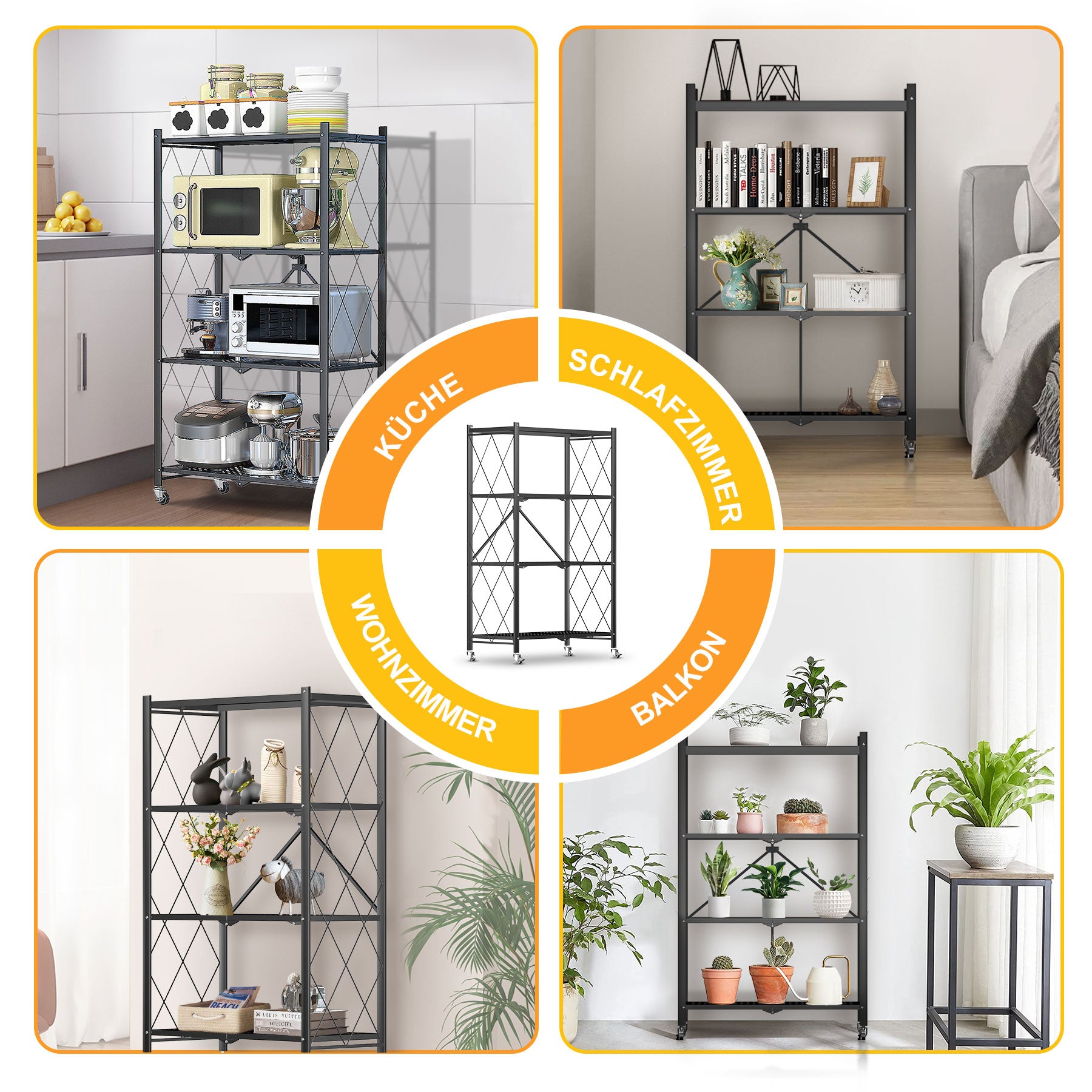 4-Tier Foldable Shelf