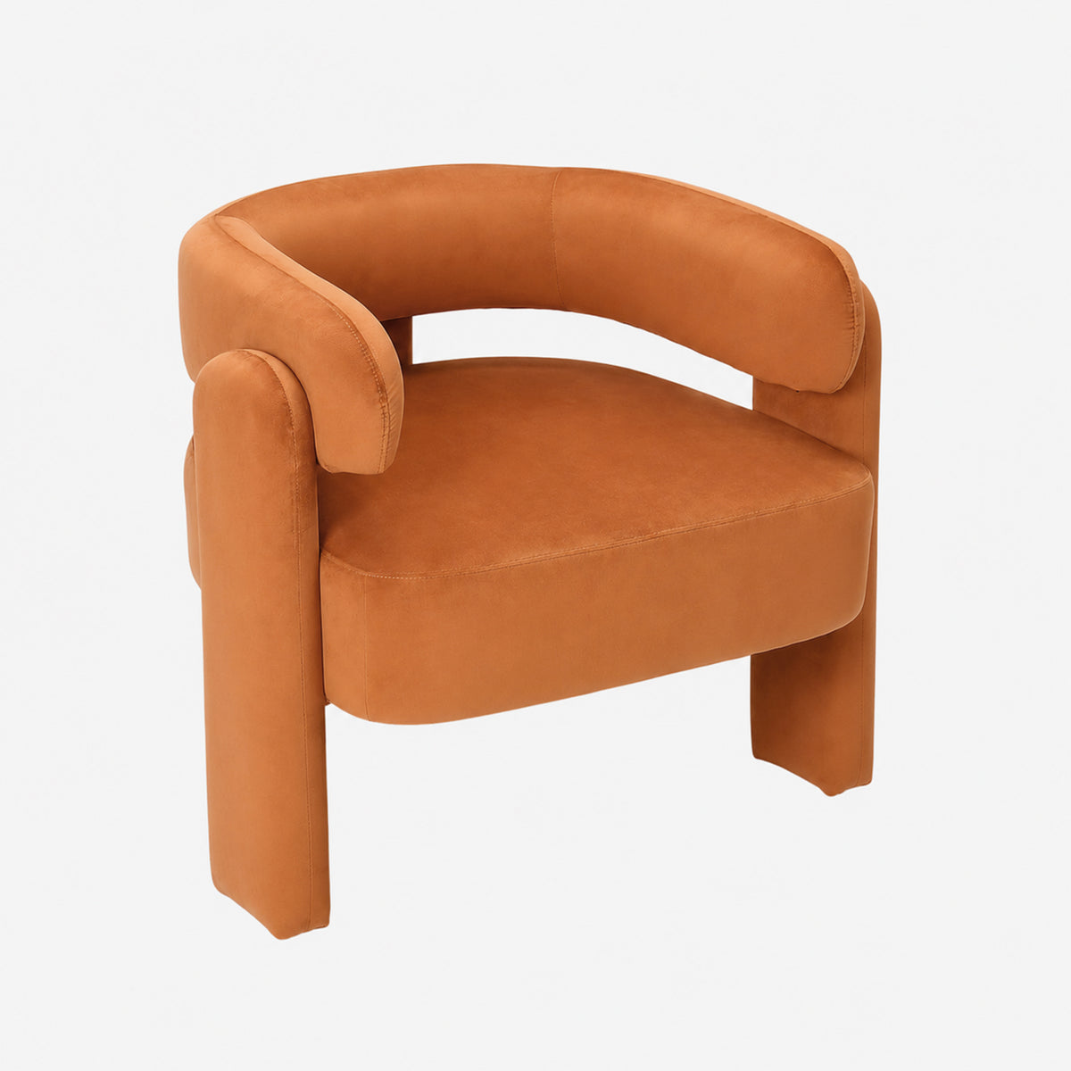 HomeMiYN Small Black Velvet Lounge Chair Solid Wood Frame for Living Room
