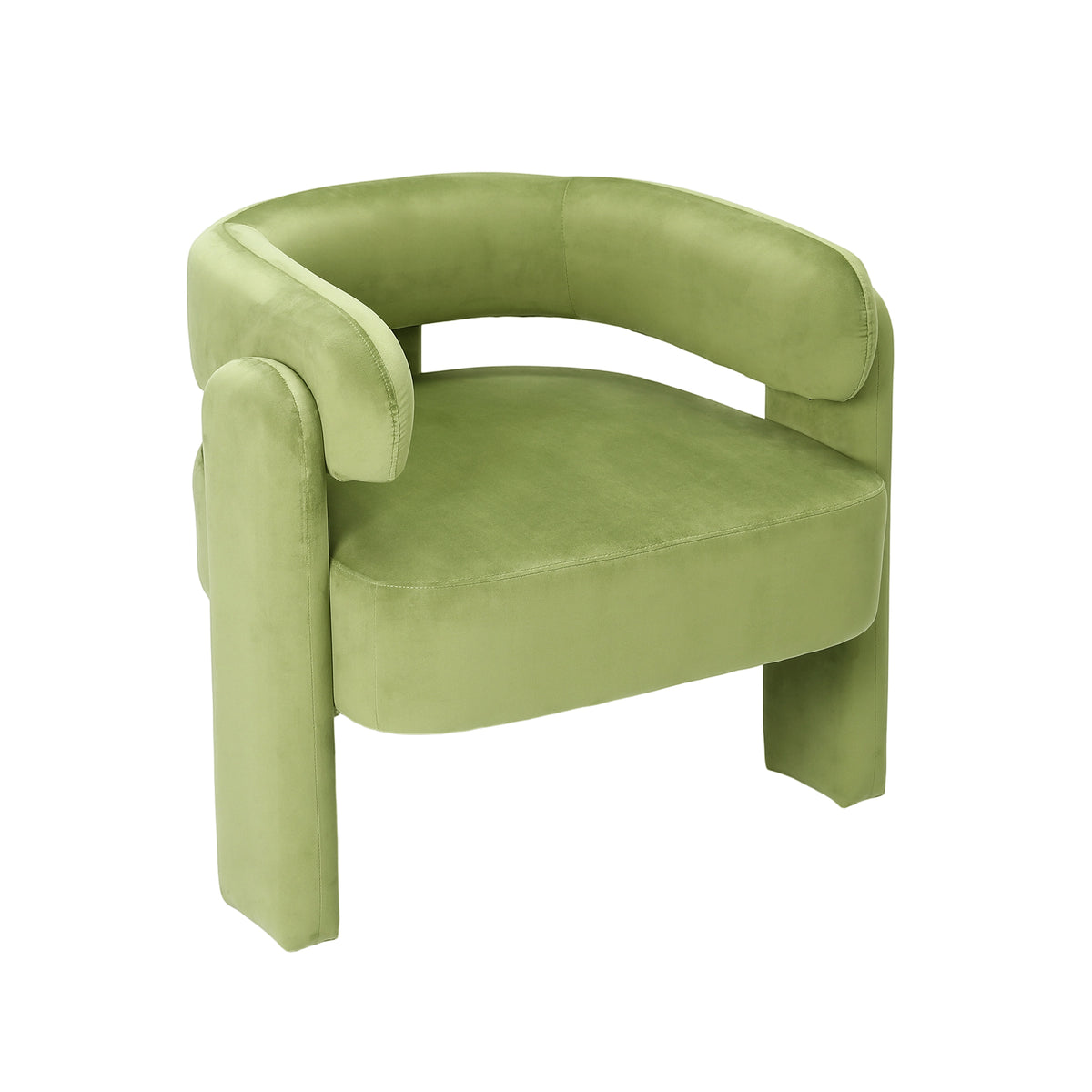 HomeMiYN Small Black Velvet Lounge Chair Solid Wood Frame for Living Room