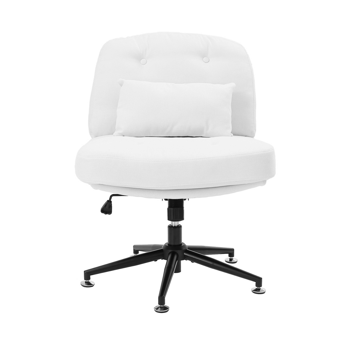 HomeMiYN Adjustable Armless Office Chair, Swivel Back Design