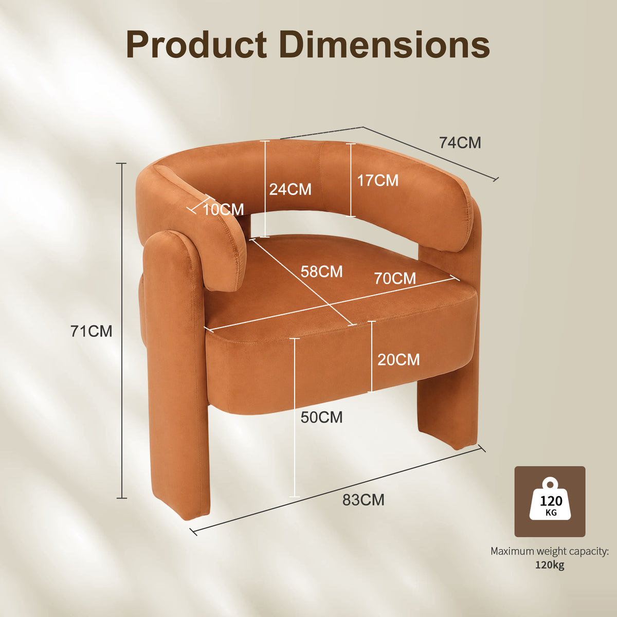 HomeMiYN Small Black Velvet Lounge Chair Solid Wood Frame for Living Room