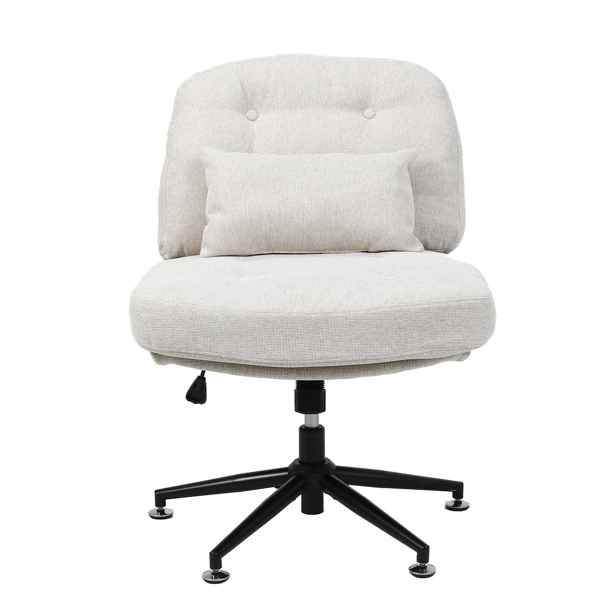 HomeMiYN Adjustable Armless Office Chair, Swivel Back Design