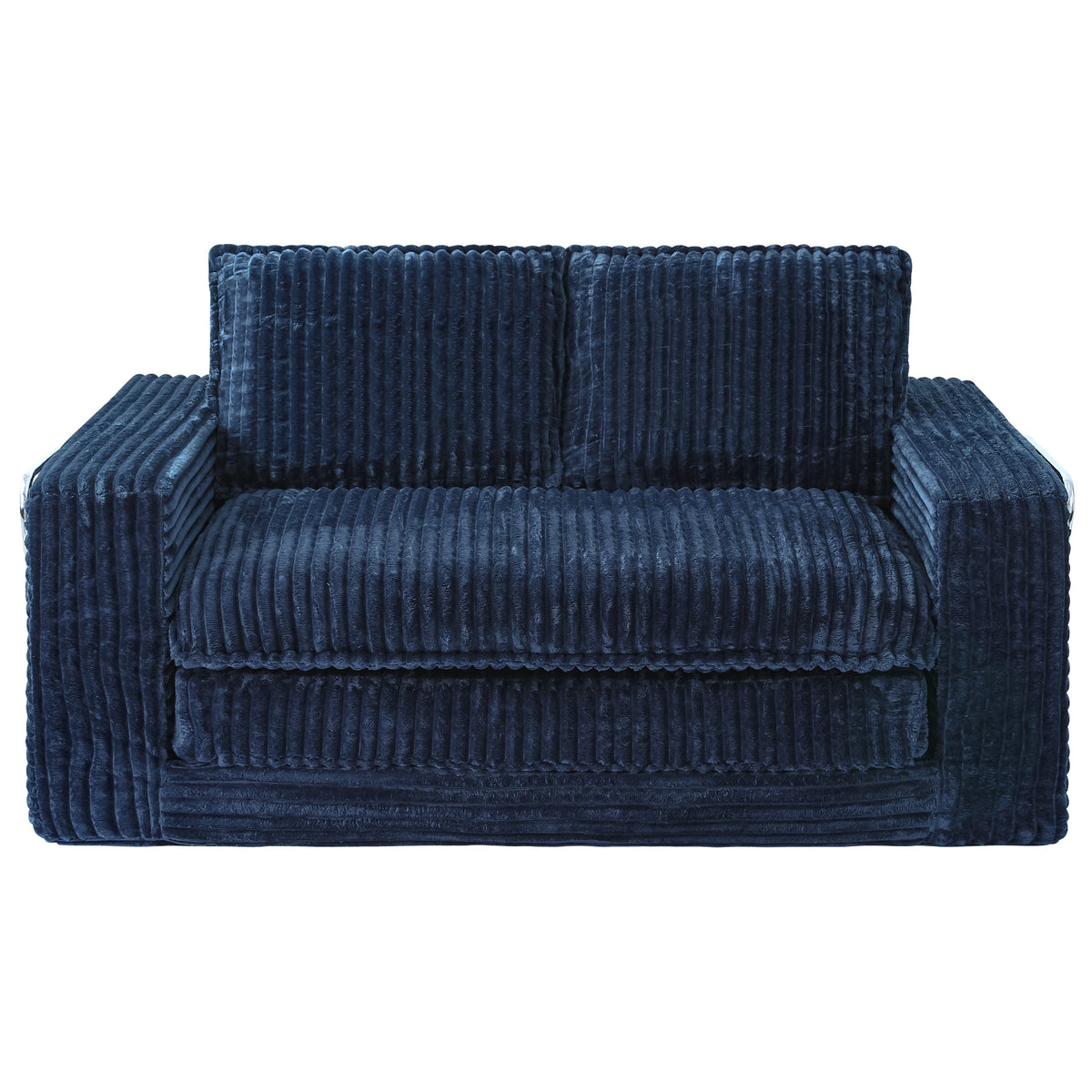 HomeMiYN 2-Seater Corduroy Sofa Bed, 140cm Wide, High Density Foam, No Assembly Required