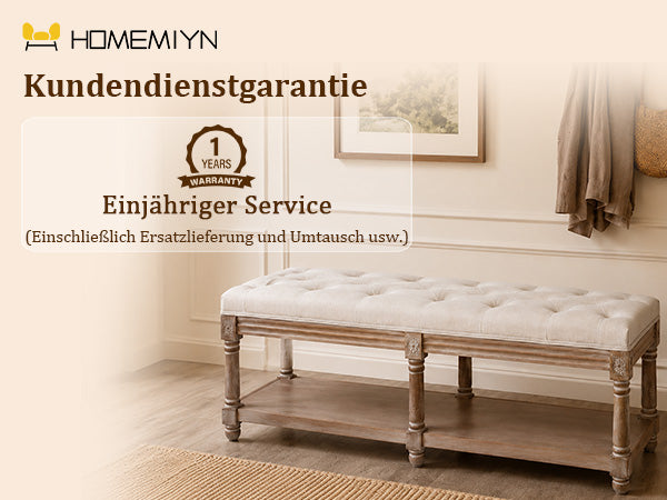 Schuhbank für 2 Personen, Polsterbank mit Schuhablage für 10 Paar Schuhe, Bequeme Sitzbank, Natur-grau,114 * 40 * 49cm,Kaffeebraun