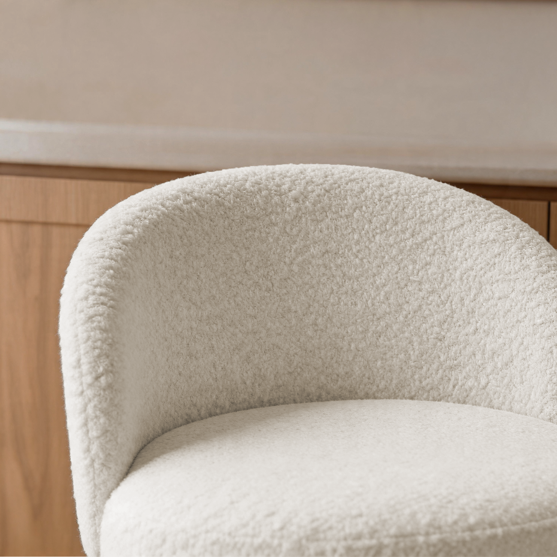 Modern Swivel Bar Stool #base-shape_Square Base #color_Monaco Cream