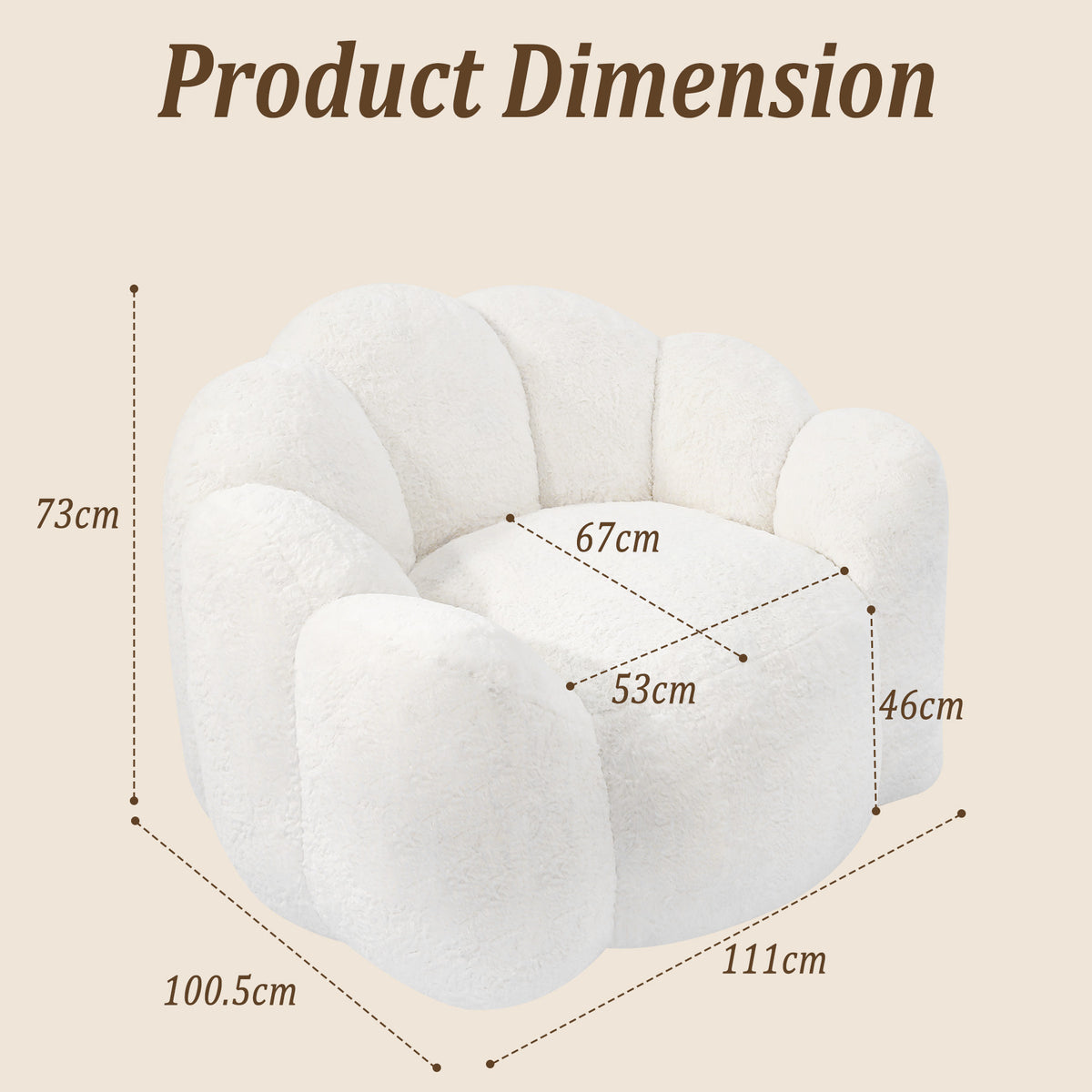 HomeMiYN Flower Shaped Bean Bag Chair for Adults