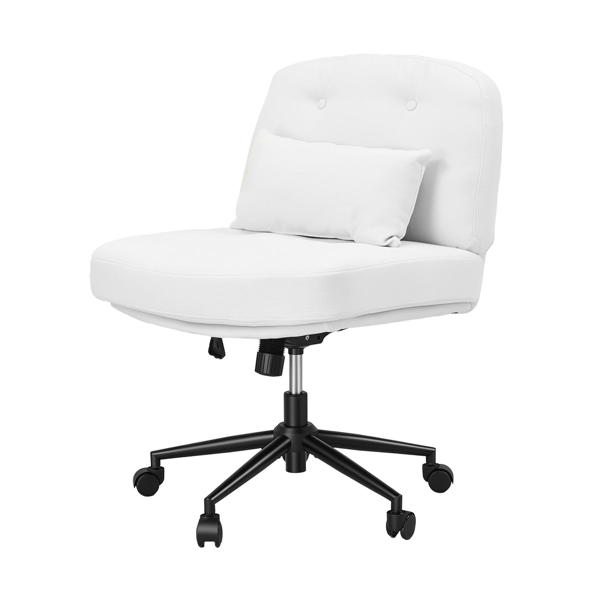 HomeMiYN Adjustable Armless Office Chair, Swivel Back Design
