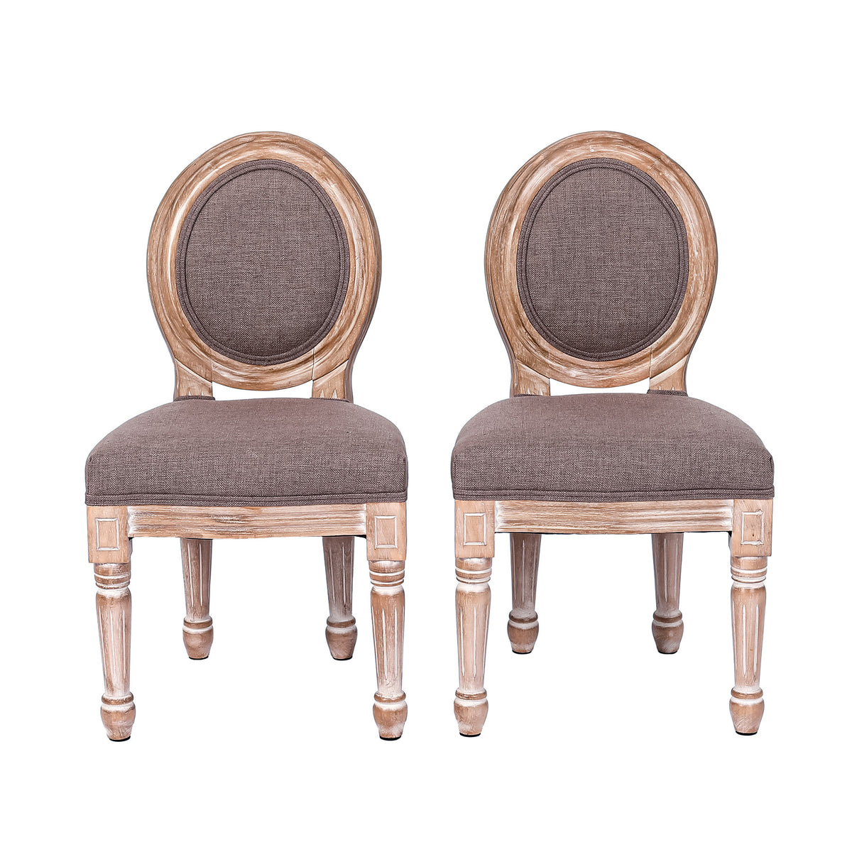 HomeMiYN Set of 2 Wooden Kids Chairs Beige Padded Seat for Ages 3+