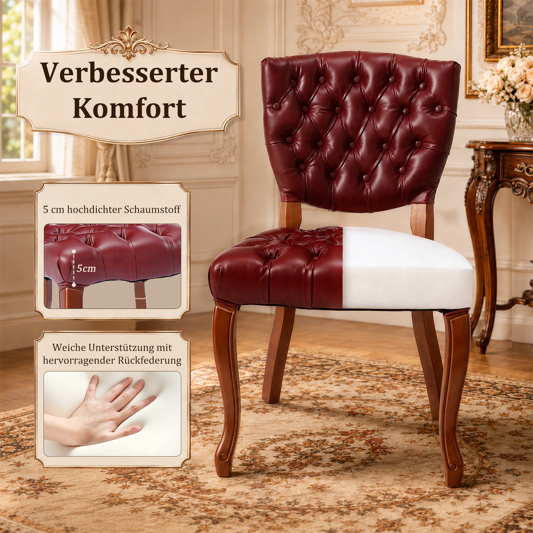 Button Tufted Dining Chair