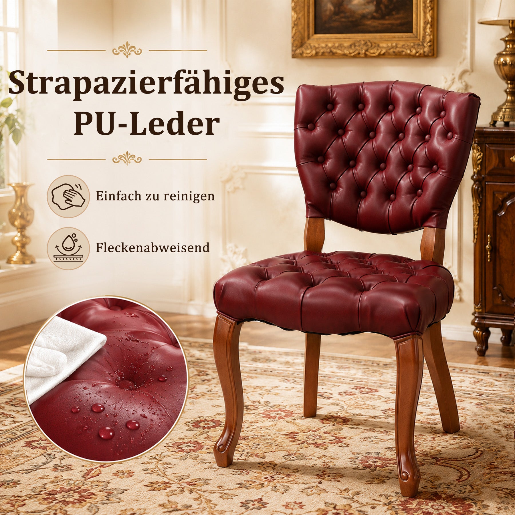 Button Tufted Dining Chair