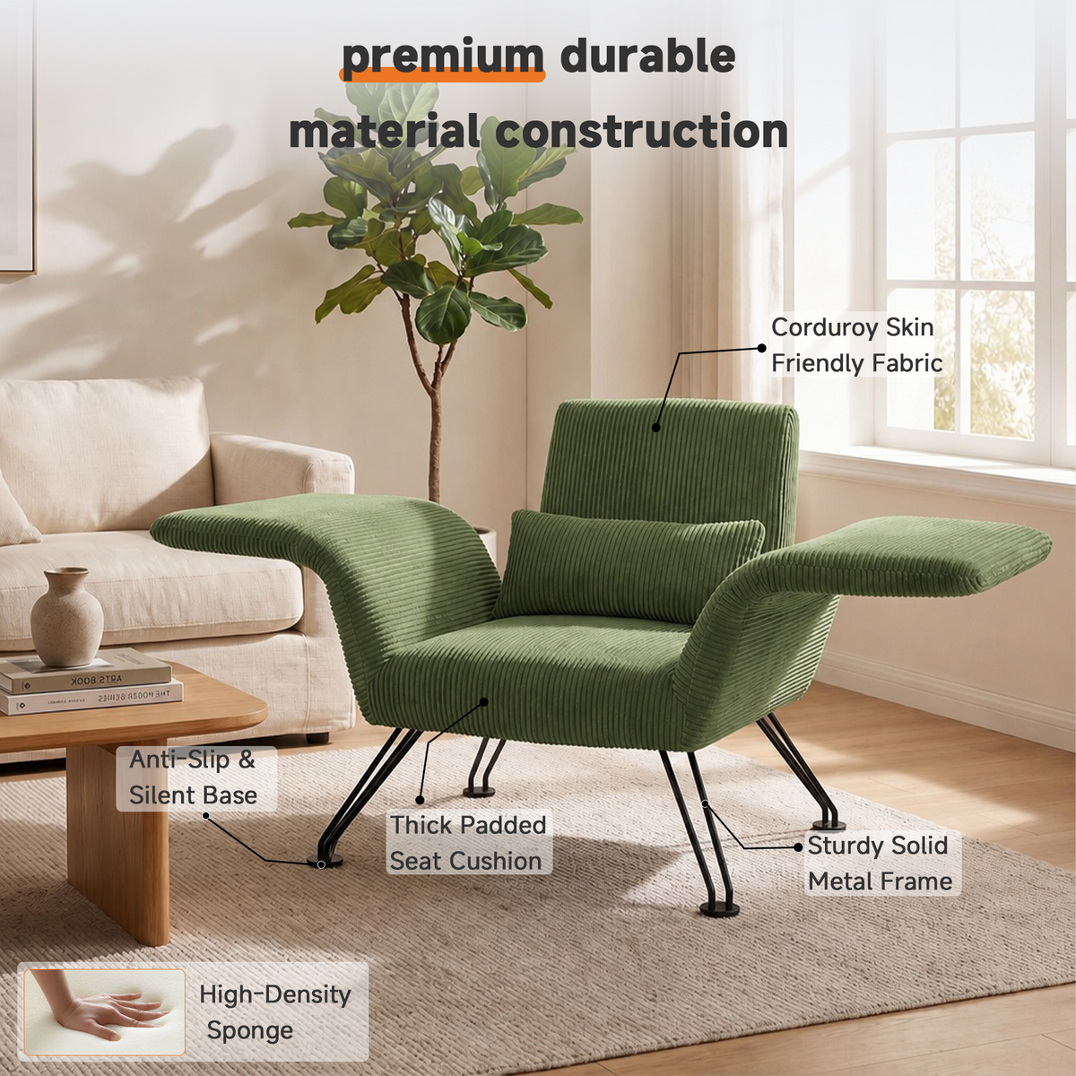 HomeMiYN Striped Multi-Functional Folding Sofa Bed with Cushion