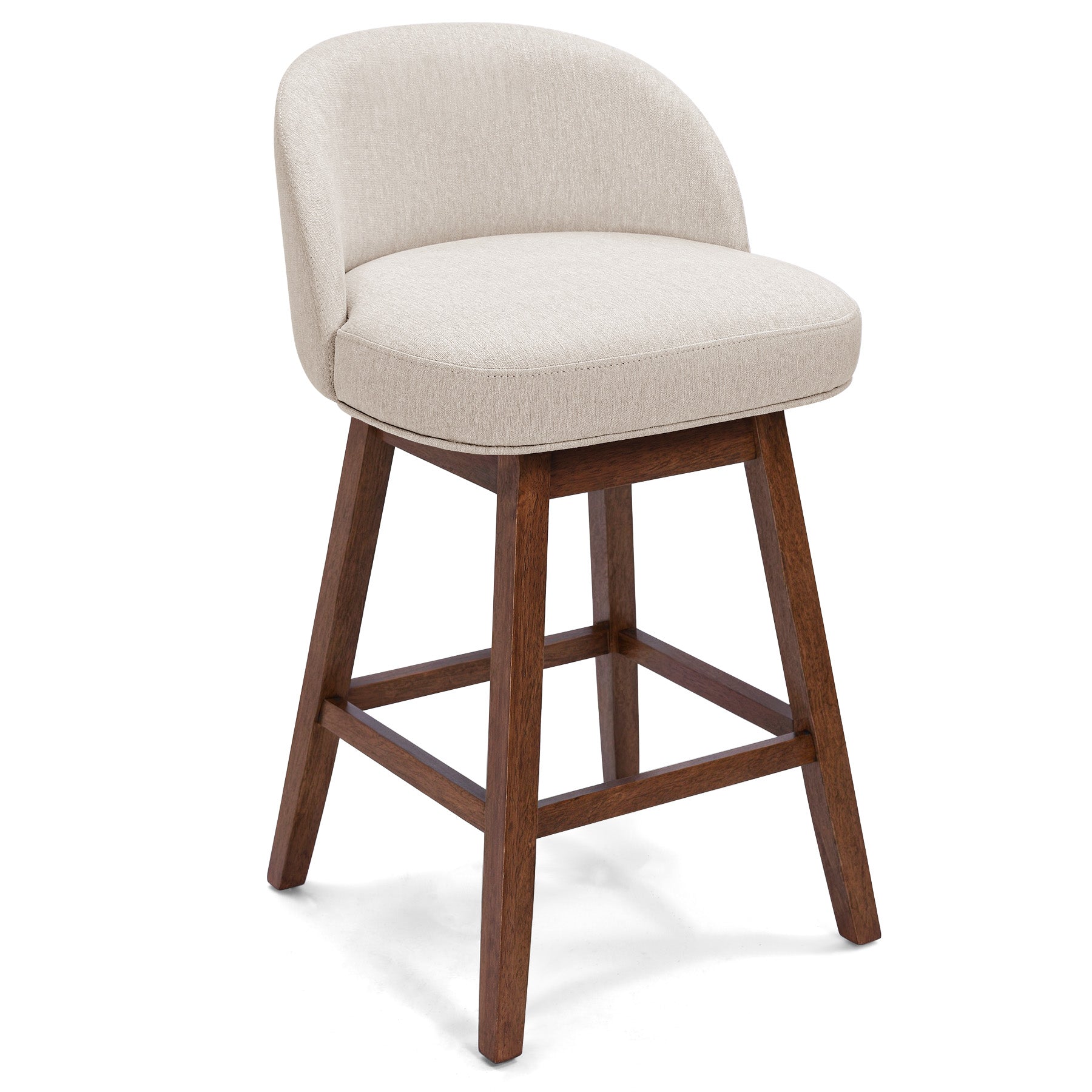 Modern Swivel Bar Stool #base-shape_Square Base #color_Dove Gray