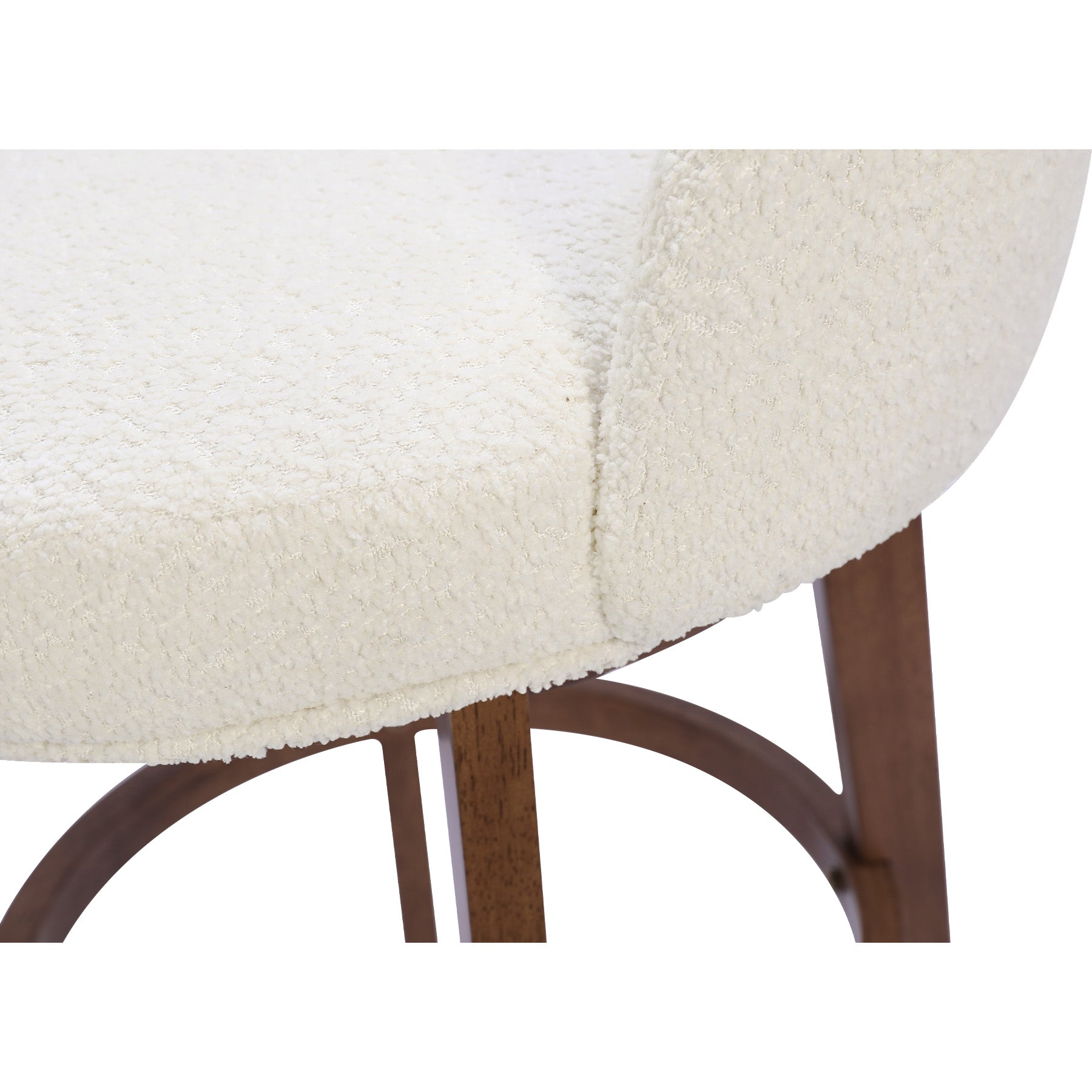 Modern Swivel Bar Stool #base-shape_Round Base #color_Monaco Cream