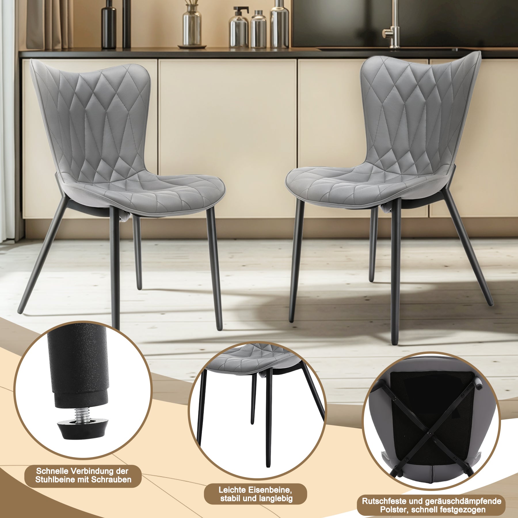 Cat Scratch Leather High Bar Stool