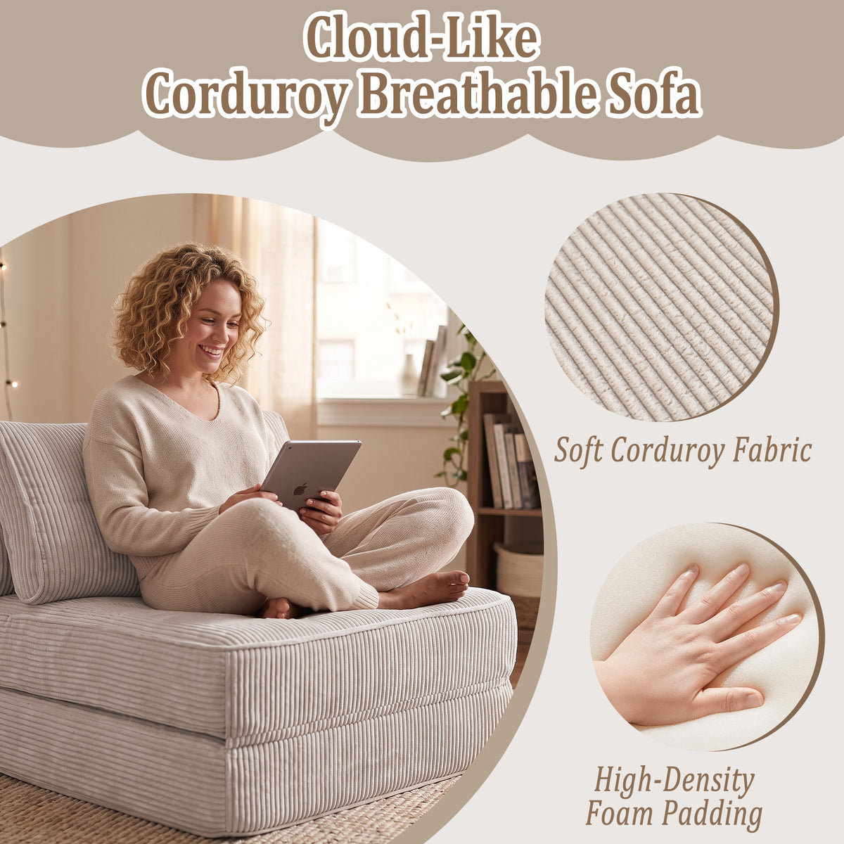 HomeMiYN Bean Bag Sofa for Living Room
