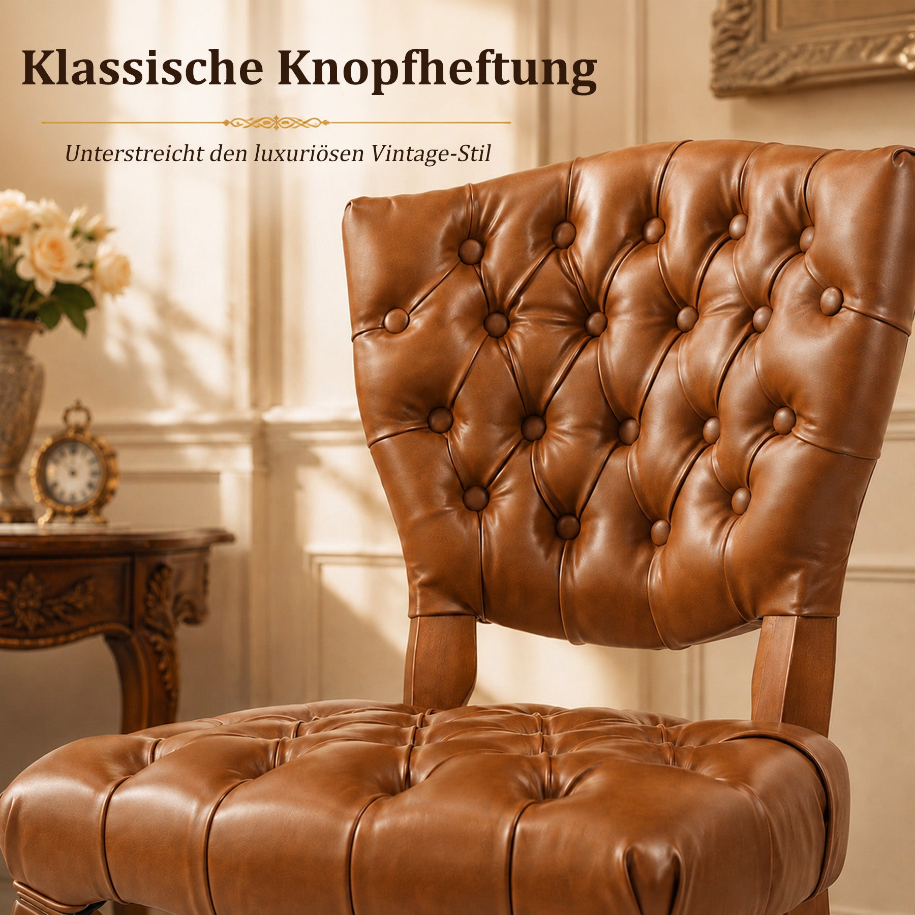 Button Tufted Dining Chair